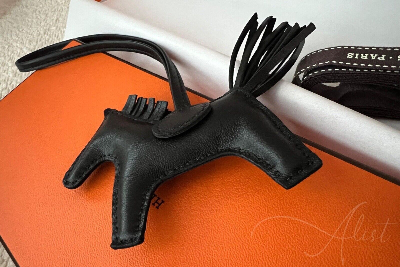 *BNIB* Hermes Rodeo PM Bag Charm Limited Edition So Black Milo Lambskin