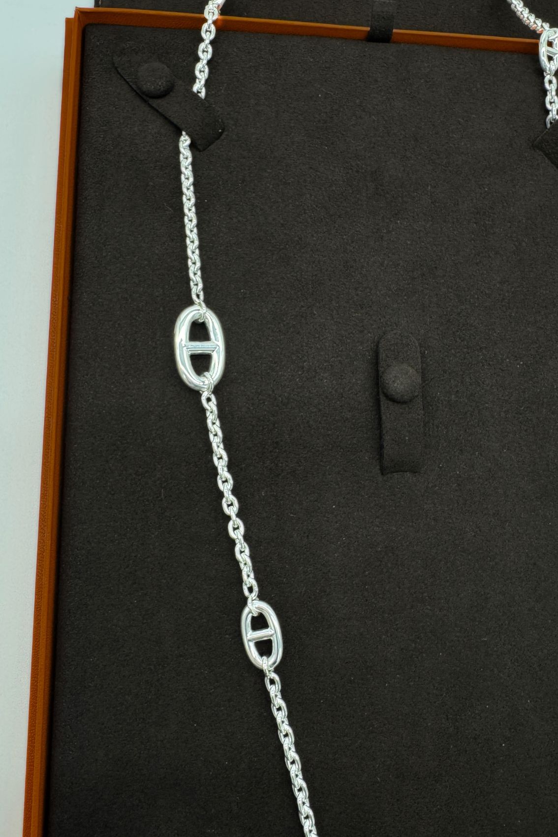 Hermès Farandole Long Necklace 120 Sterling Silver