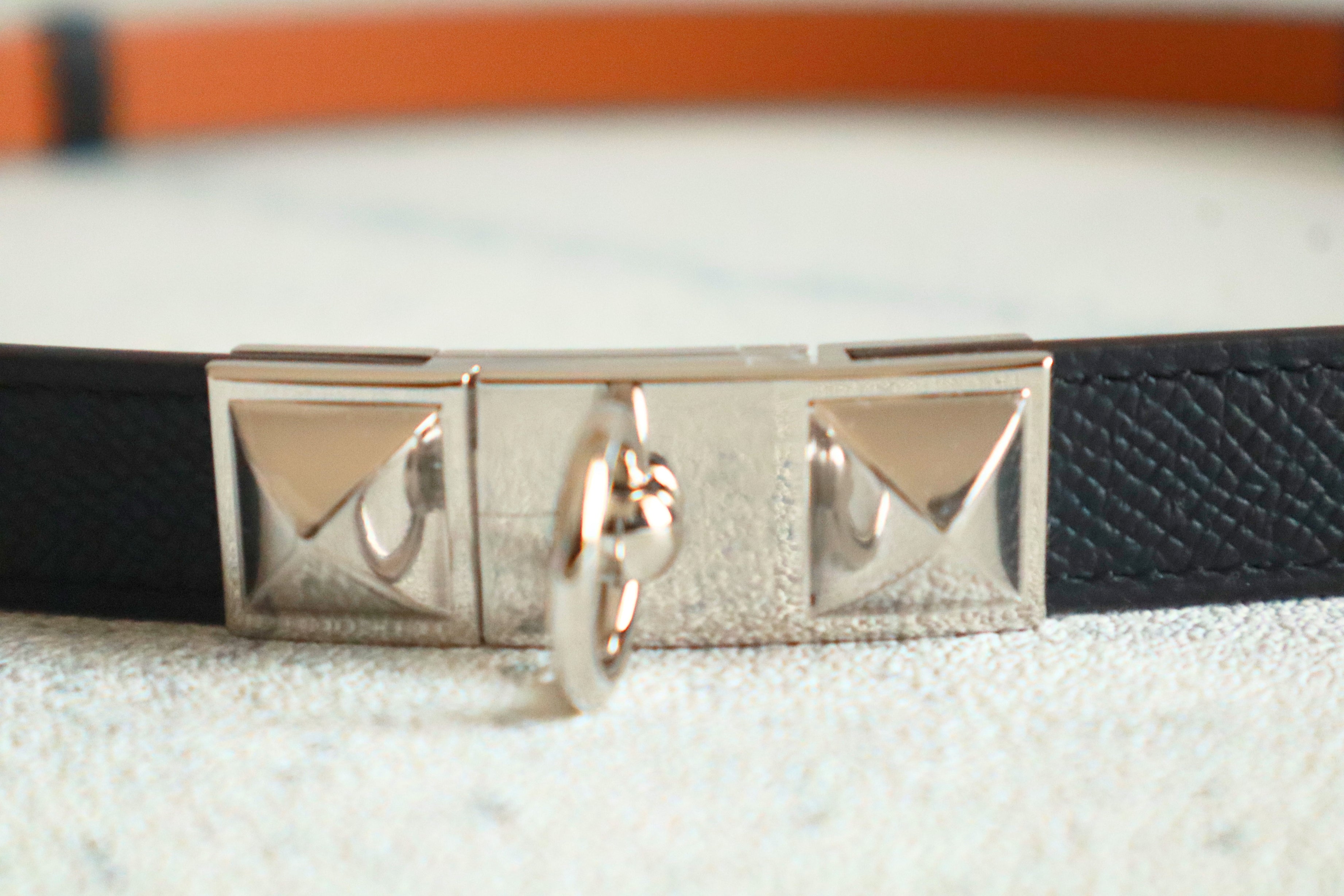 BNIB Hermes Rivale 18 Belt Epsom in Noir Palladium Hardware 2026