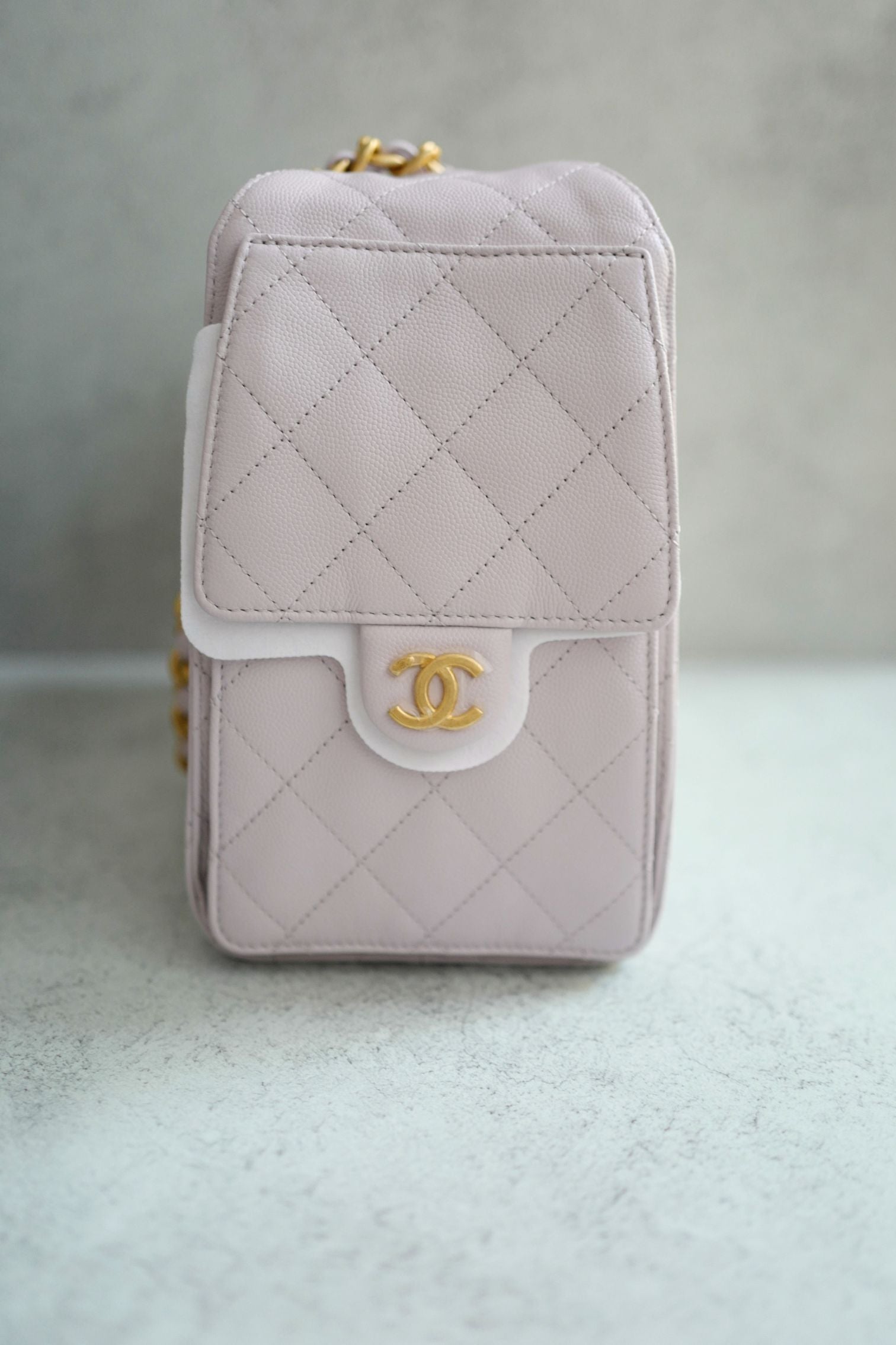 BNIB Chanel 25K Small Hobo Bag Lilac Grained Calfskin with Gold Hardware