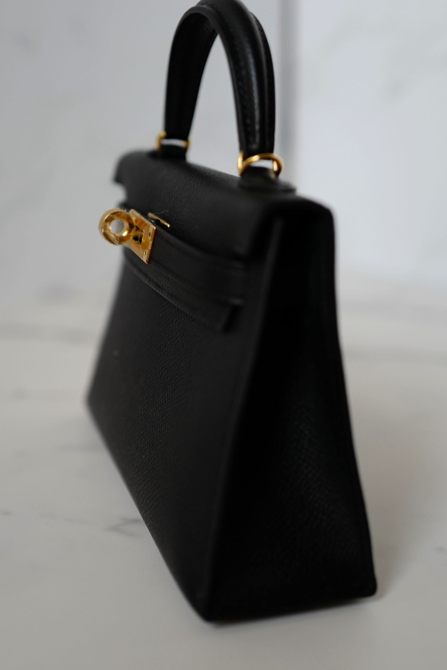 BNIB Hermes Mini Kelly Black Epsom Leather Gold Hardware G Stamp 2026