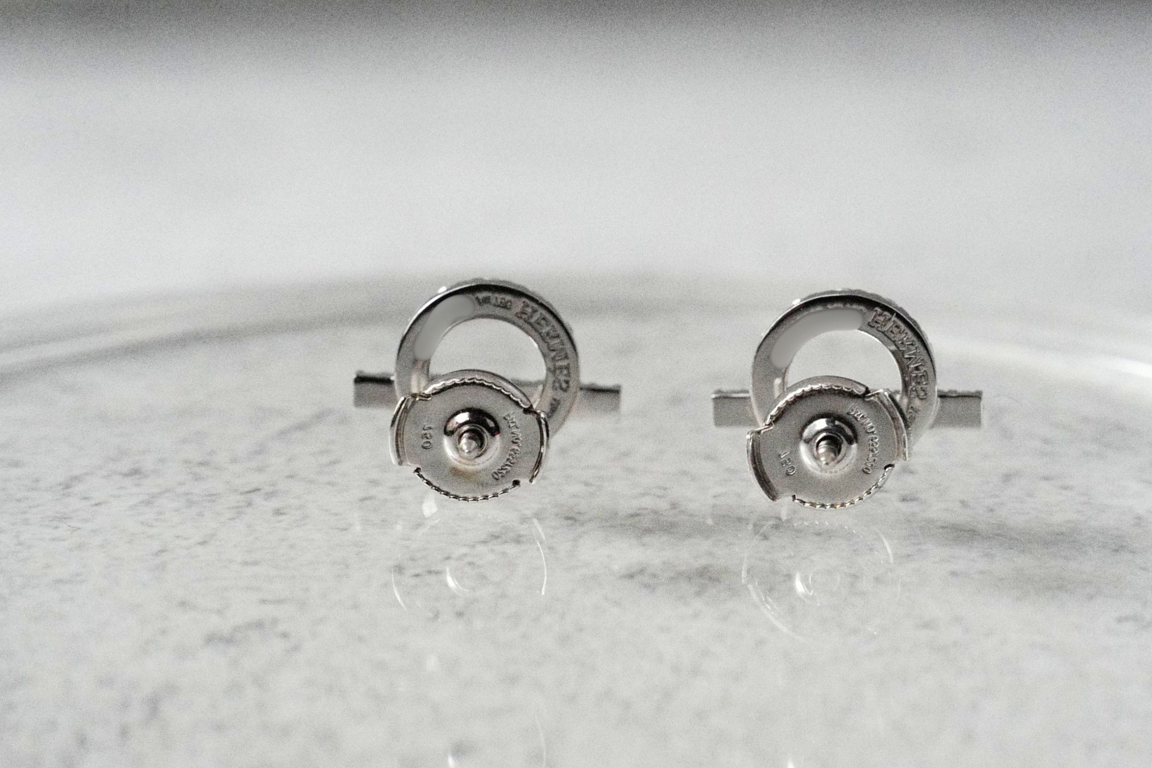 Hermès Finesse Earrings 18K White Gold 34 Diamonds