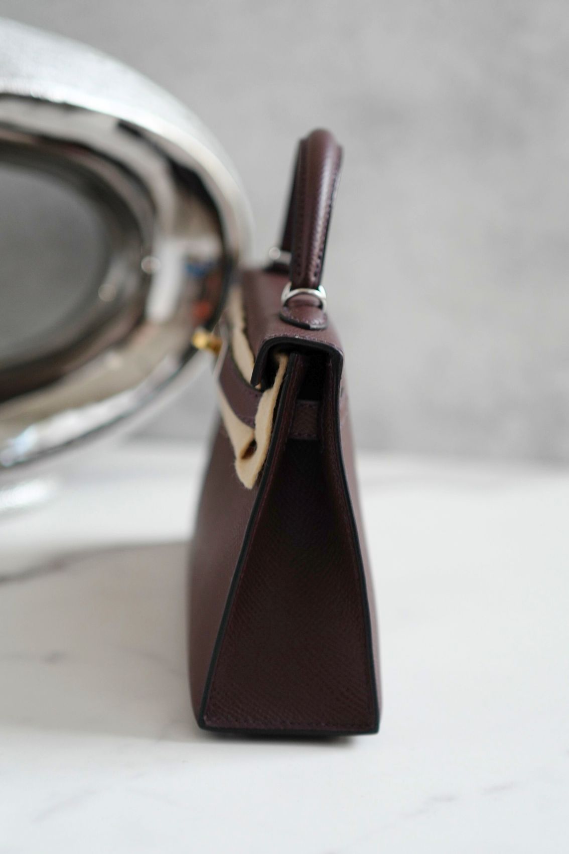 NEW Hermès Kelly 20 Rouge Sellier Epsom Leather Electrum Hardware K Stamp