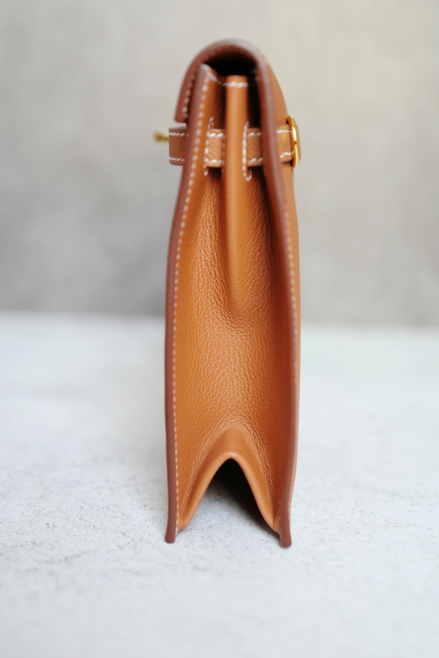 Hermès Kelly Danse Gold Evercolor Calfskin GHW stamp K