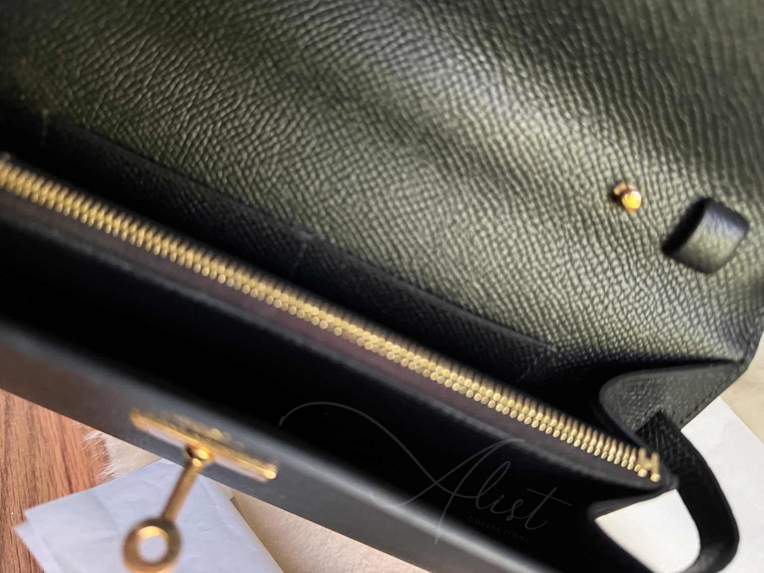 Hermes Kelly to go touch black matte alligator ghw