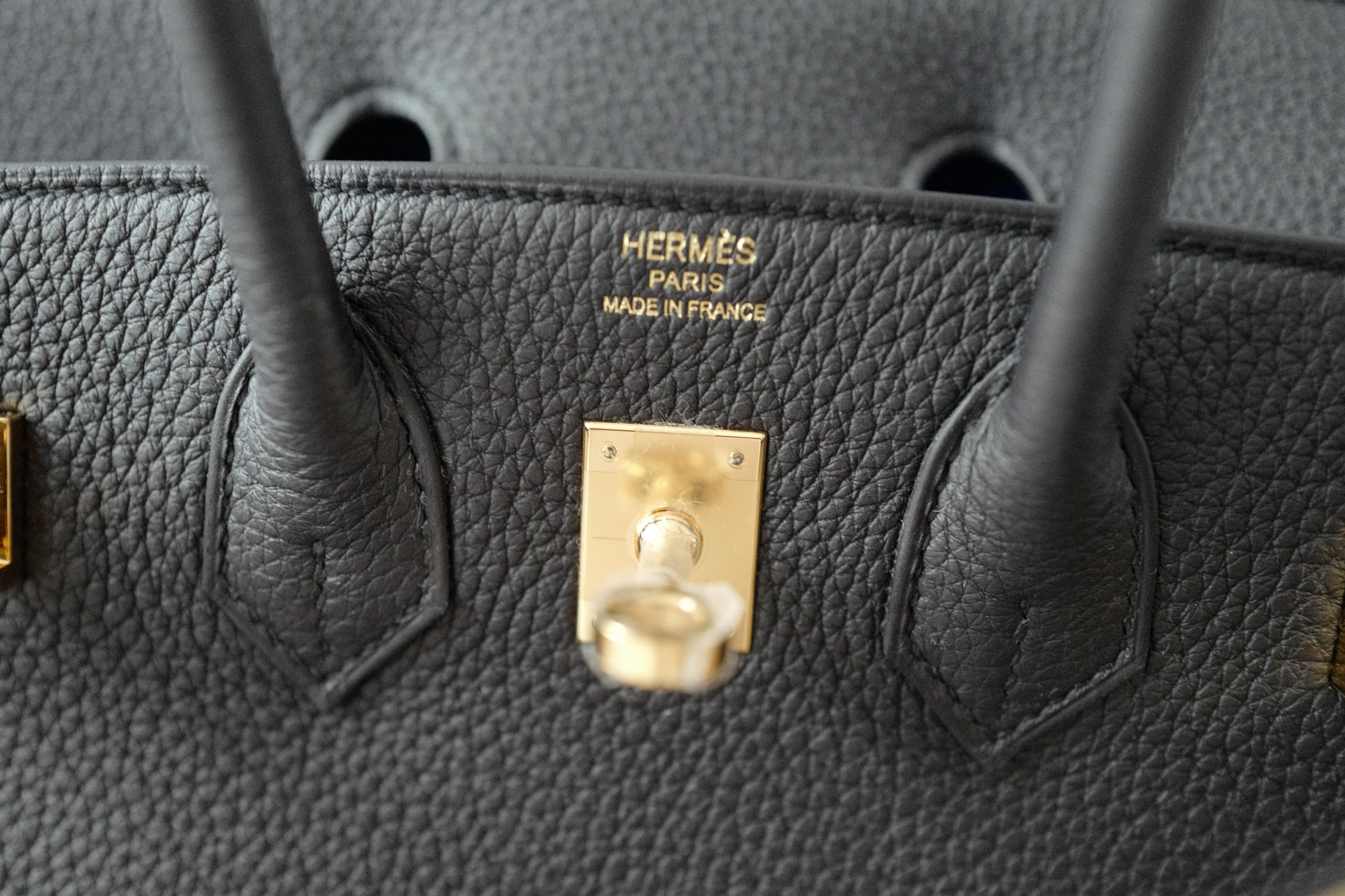 BNIB Hermes Birkin 25 Noir Black Togo Gold HW 2024