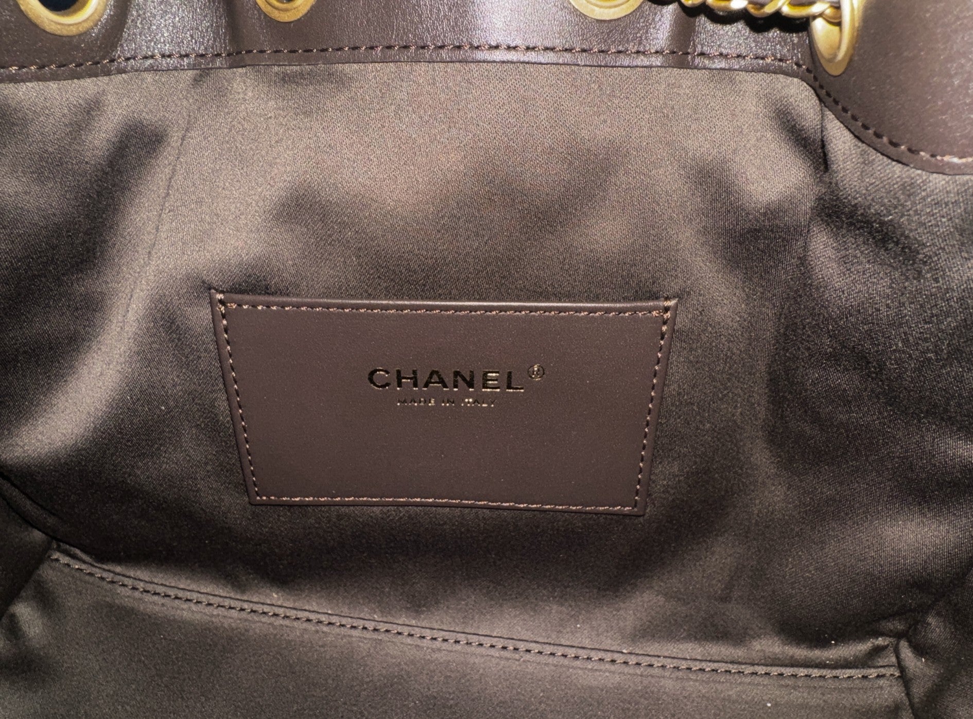 Chanel 25K Small Hobo Bag Dark Brown Suede with Gold Hardware