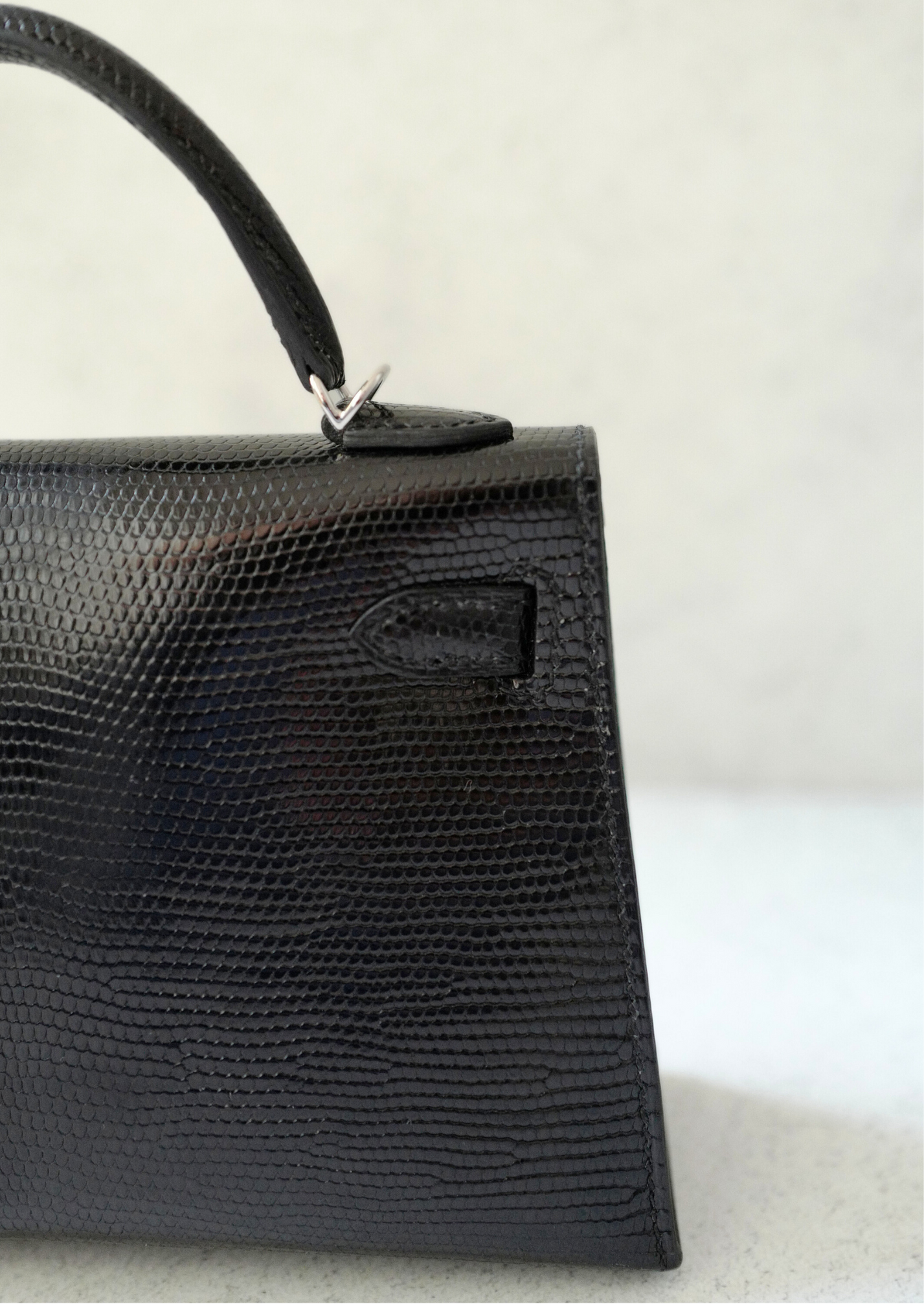BNIB Hermès Mini Kelly 20 Noir Black Lizard Palladium Hardware Stamp W 2025