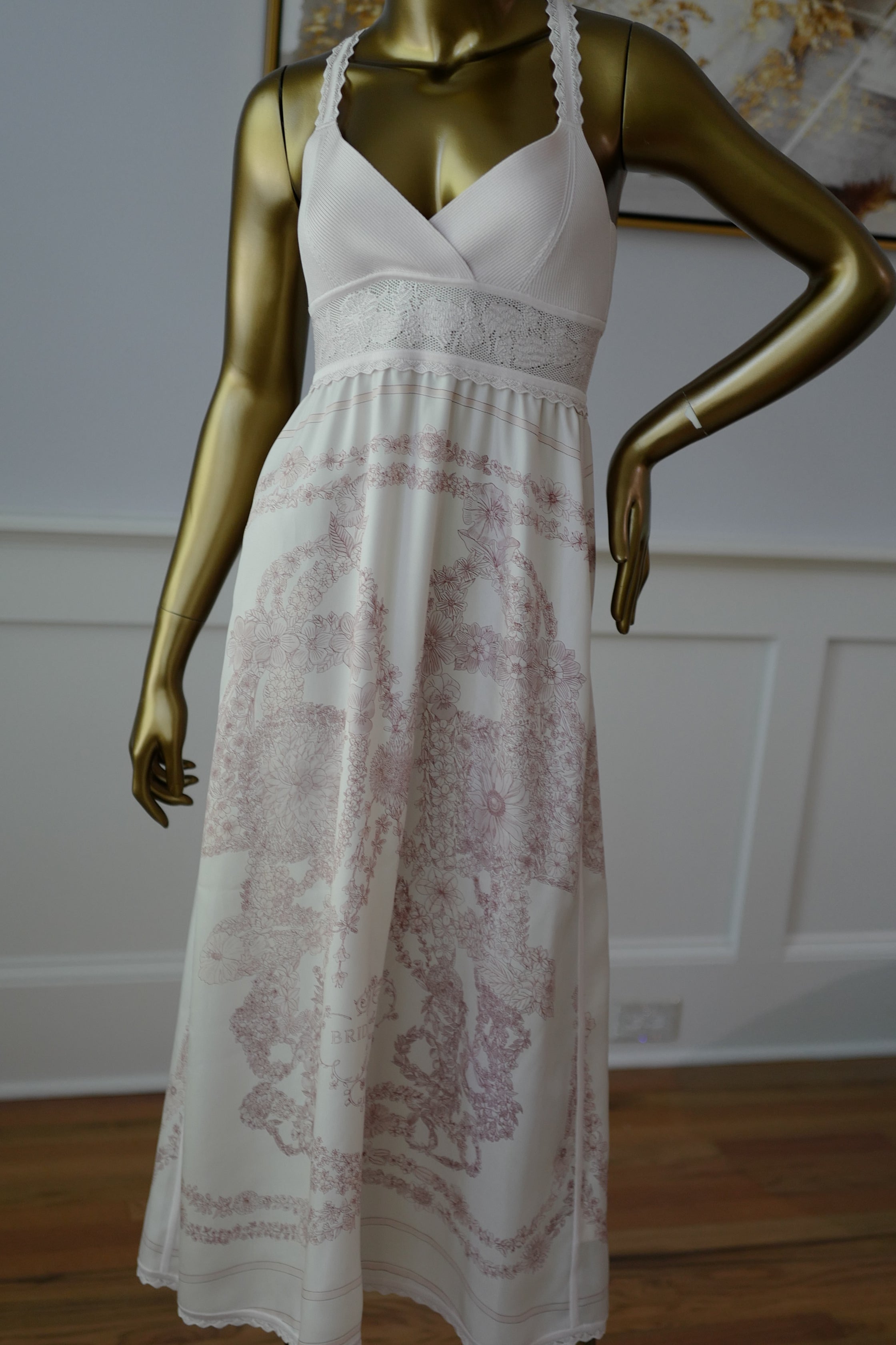NEW Hermes “Brides de Gala en Fleurs” inspi Twillaine Silk Dress size 36