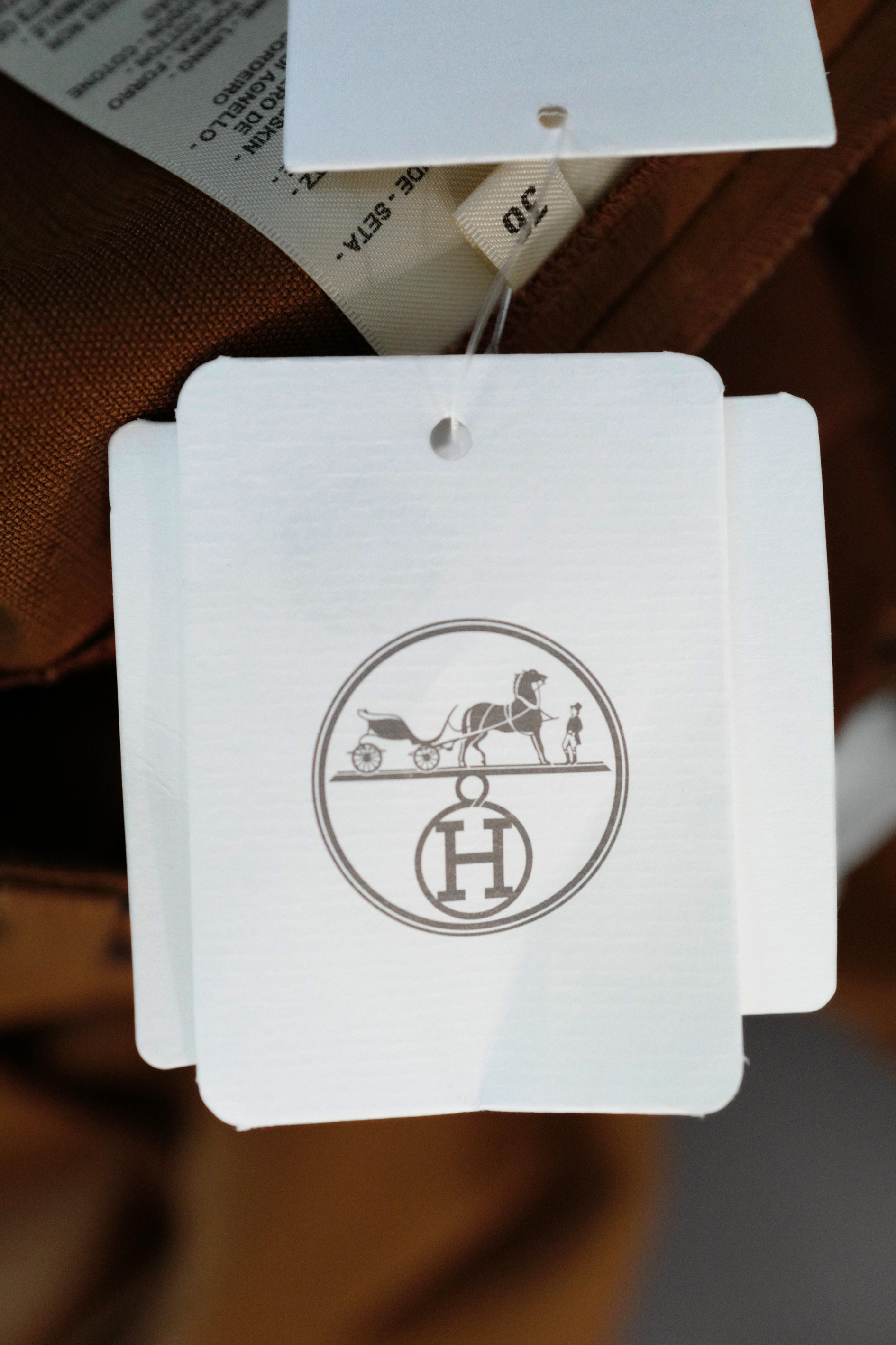 NEW Hermès Women’s Trousers in Marron Muscade Cotton Size 36