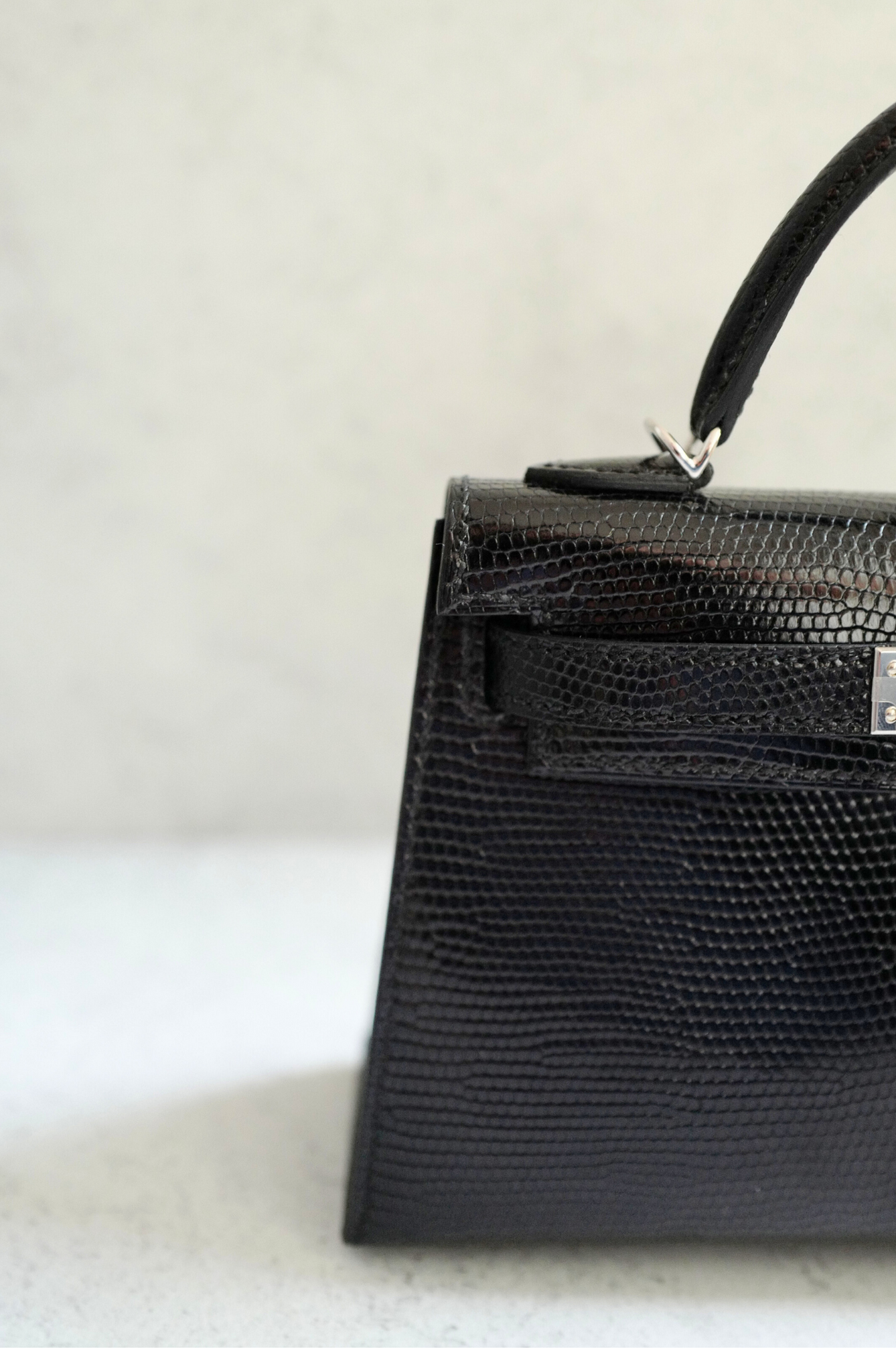 BNIB Hermès Mini Kelly 20 Noir Black Lizard Palladium Hardware Stamp W 2025