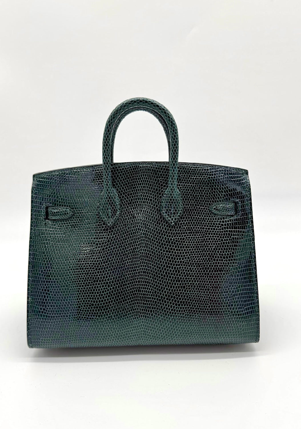 Hermes BIRKIN 20 Lizard Lisse in Vert Cypress Gold Hardware