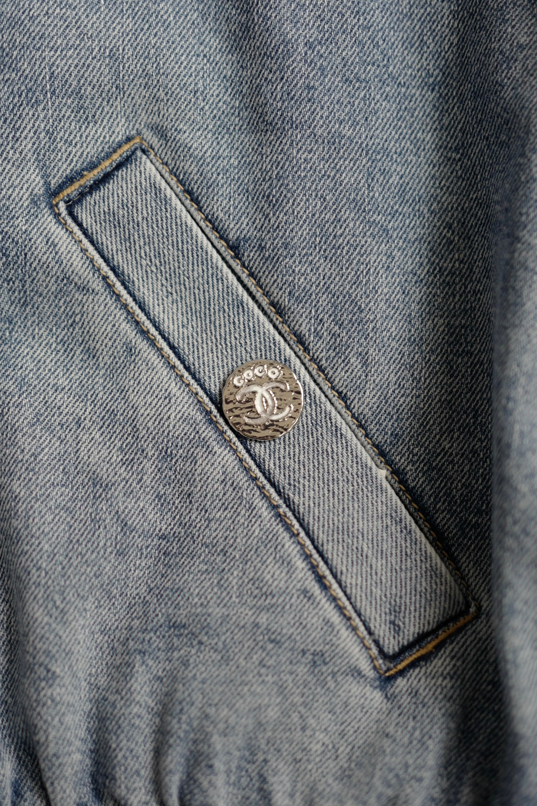 Chanel Coco Beach 2025 Collection Embroidered Denim Jacket