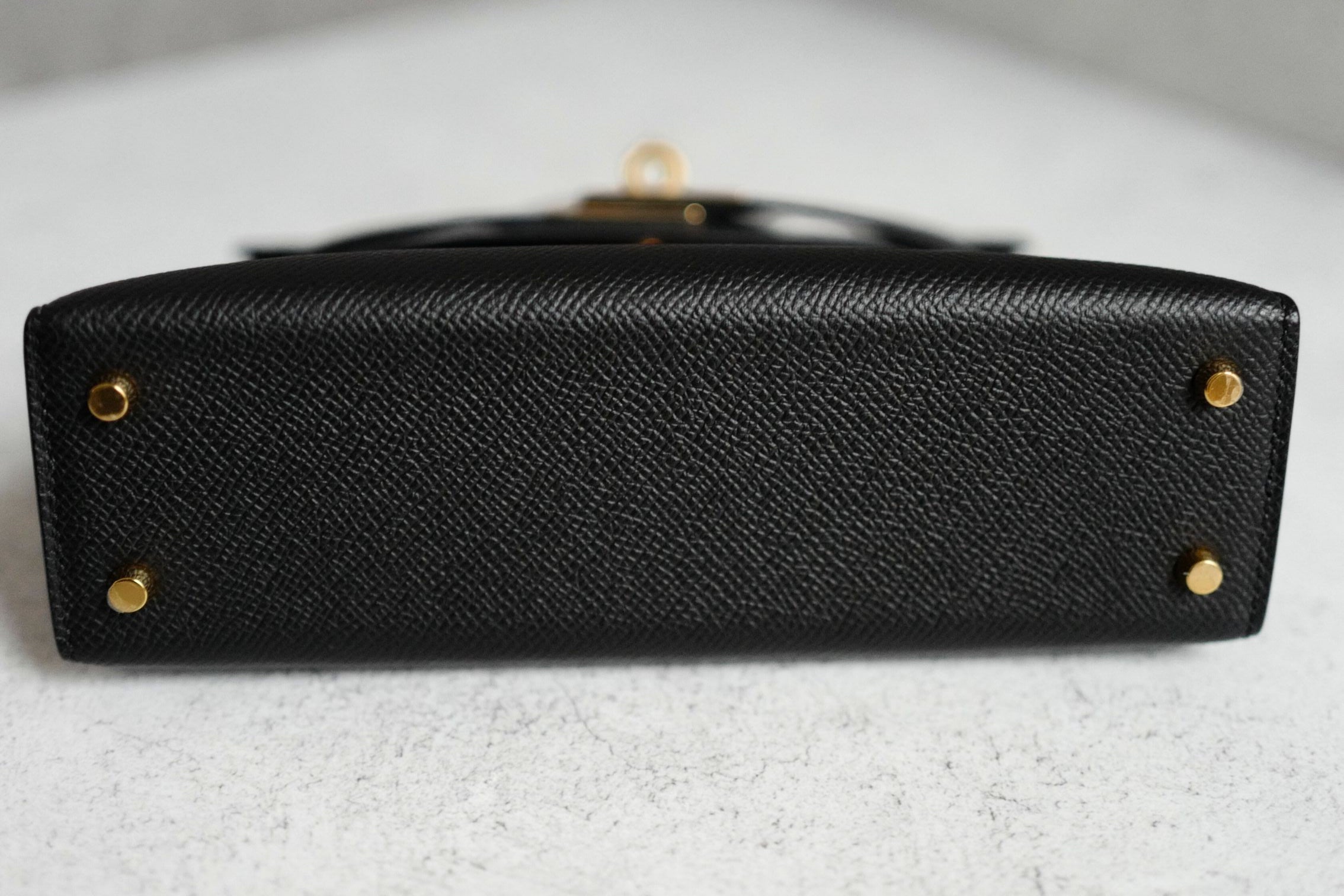 BNIB Hermes Mini Kelly Black Epsom Calfskin Gold Hardware G Stamp 2026