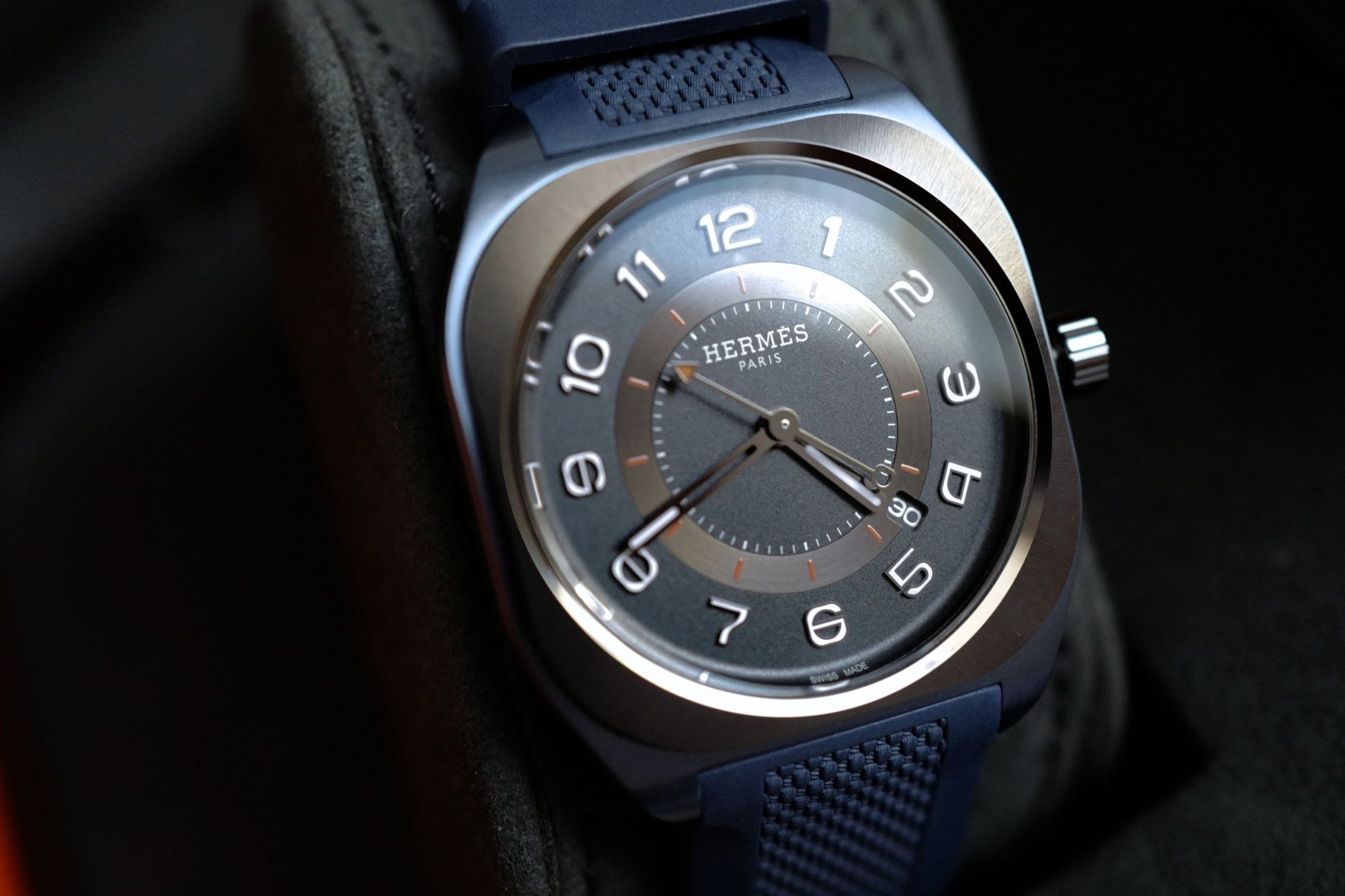 BNIB Hermes H08 Watch 42 MM In Titanium-Blue Edition Over $8K Retail