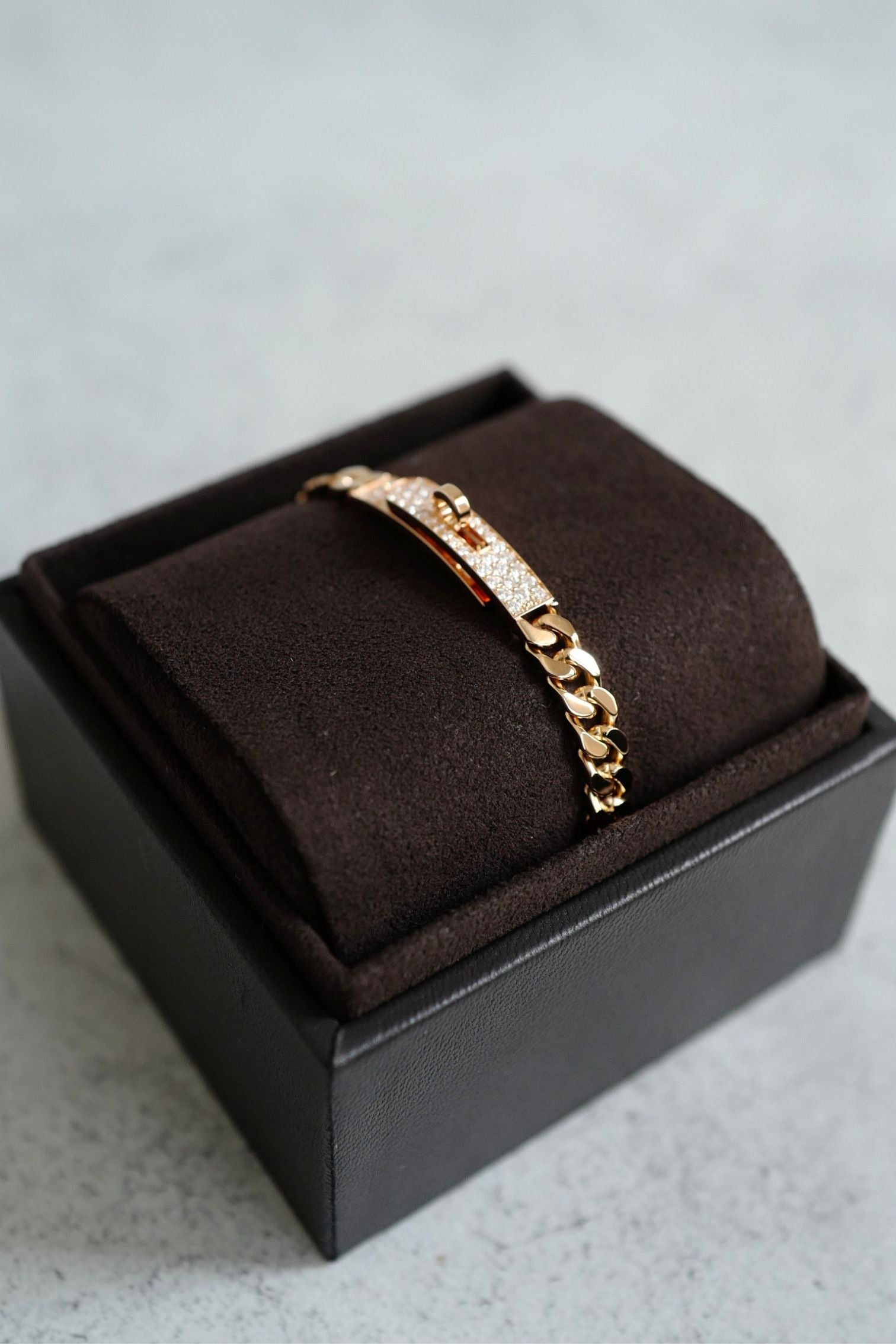 Hermès Kelly Gourmette Bracelet SH Small Model Rose Gold with 41 Diamonds