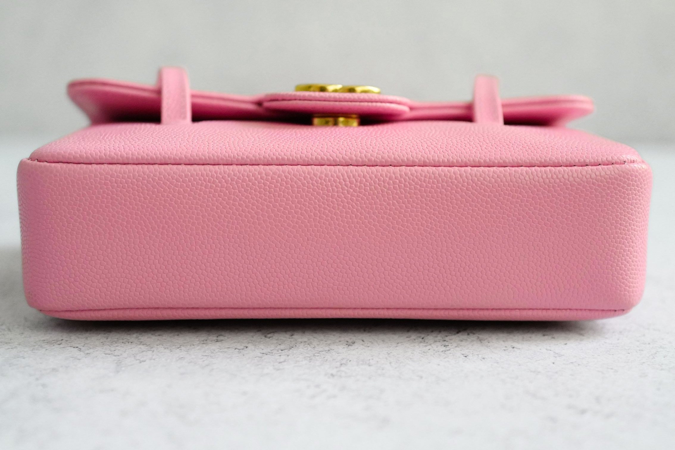 Chanel 26s Preppy Coco 17 Pink Grained Shiny Calfskin Gold Hardware
