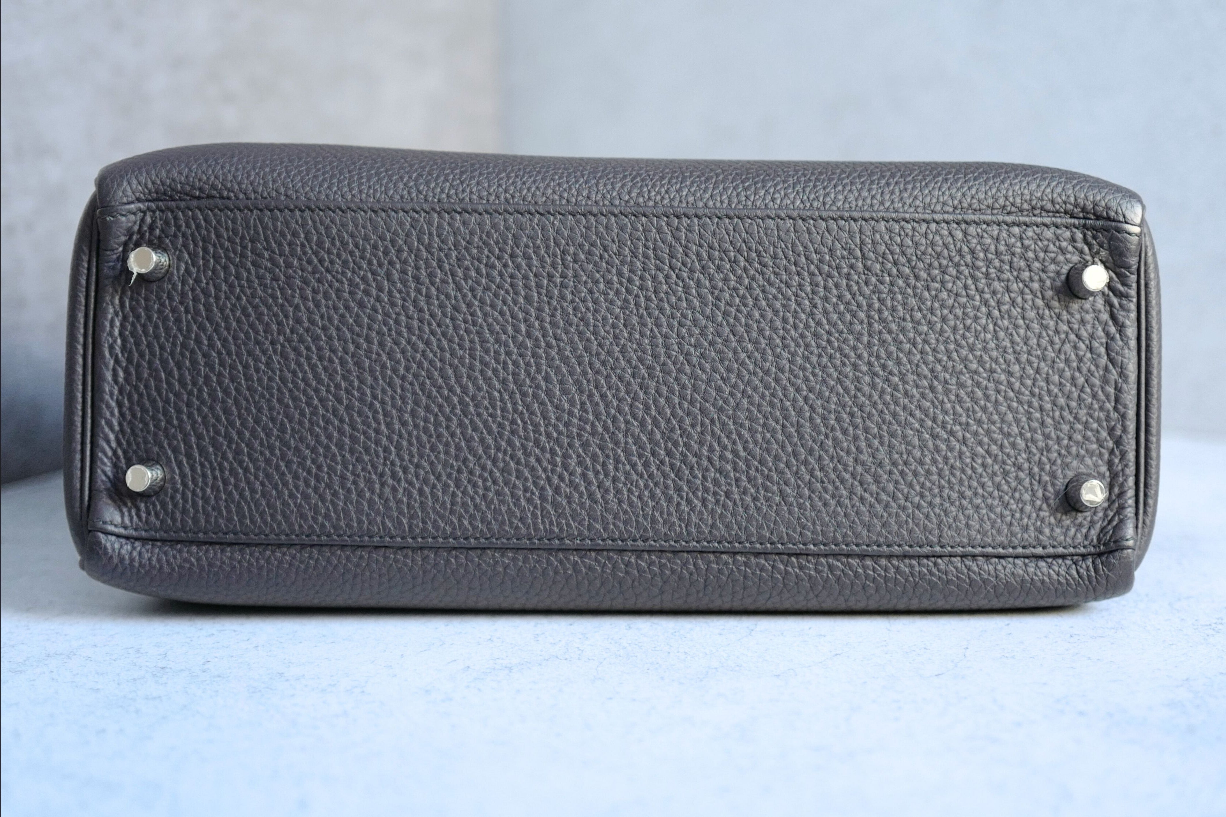 Hermes Kelly Au Galop 32 Bleu Indigo Togo with Palladium HW Limited Edition