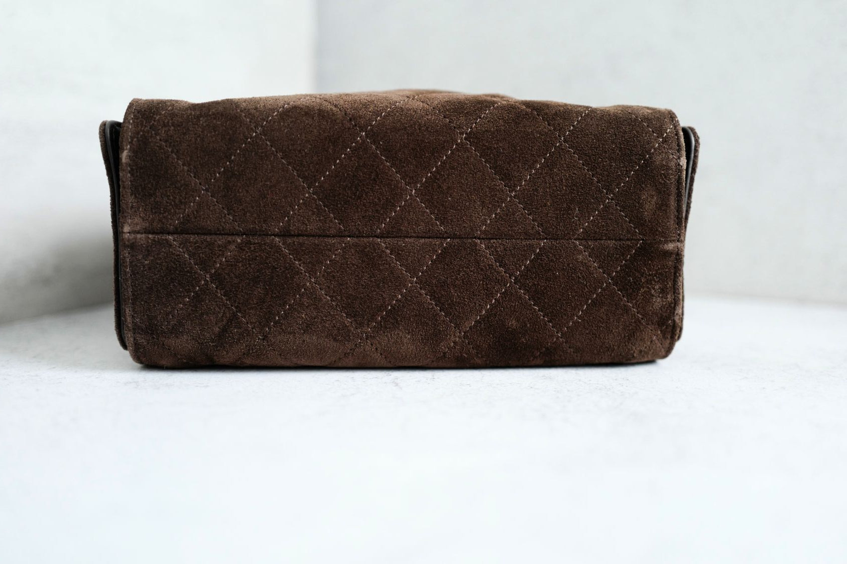 NEW Chanel 26C Mini Hobo Dark Brown Suede Gold Hardware