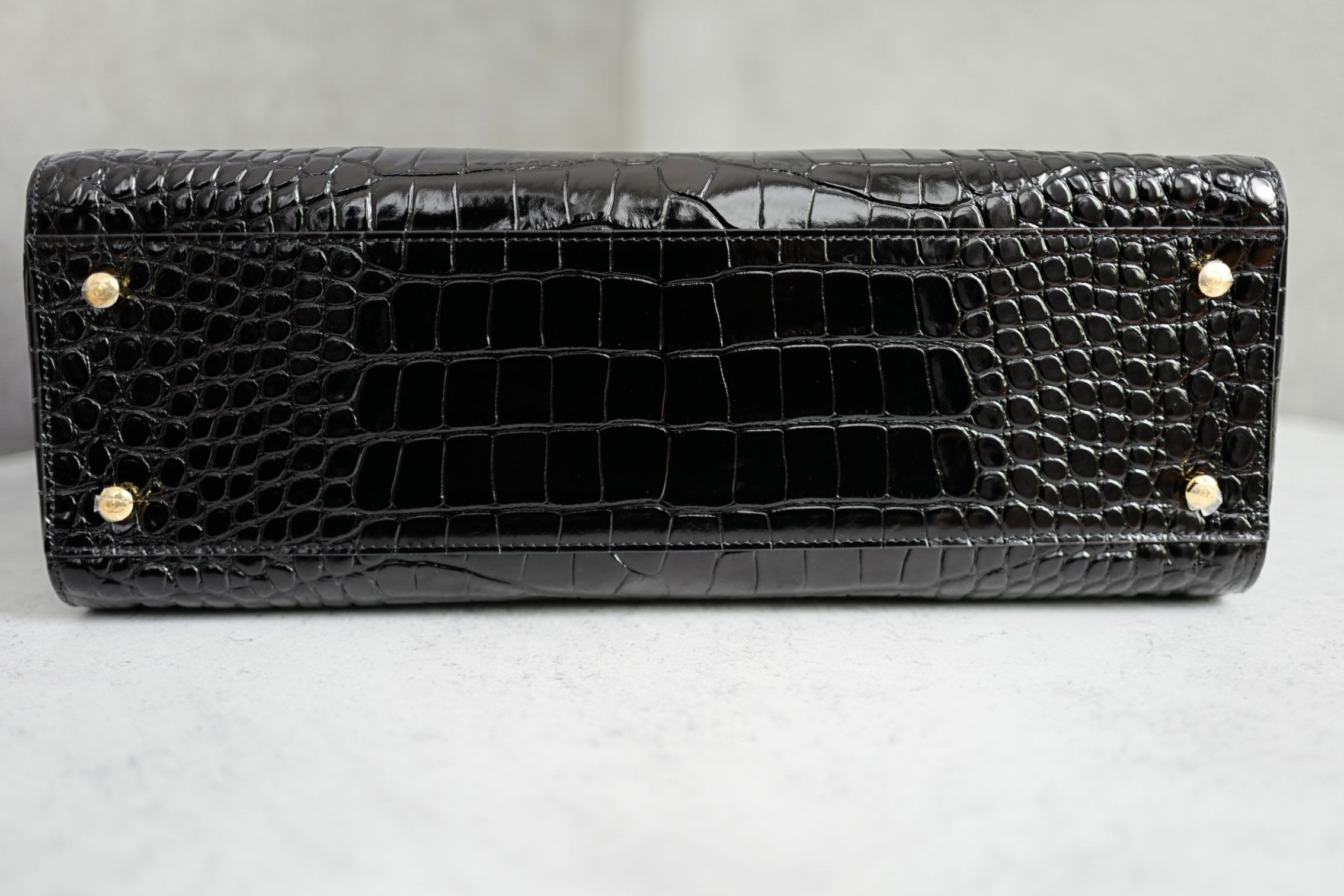 Chanel 26S Matthieu Blazy's Small Tote Black Crocodile Embossed Calfskin GHW