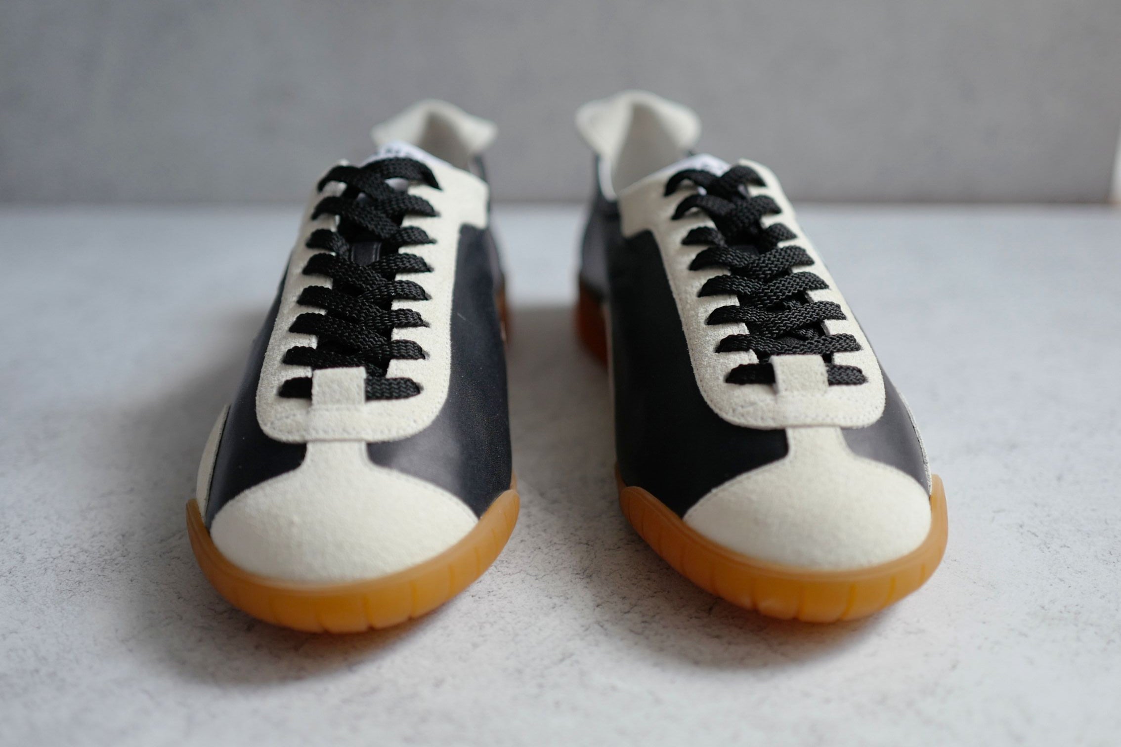 NEW Chanel 26P Sneakers Black White Calfskin Embossed Suede Size 39