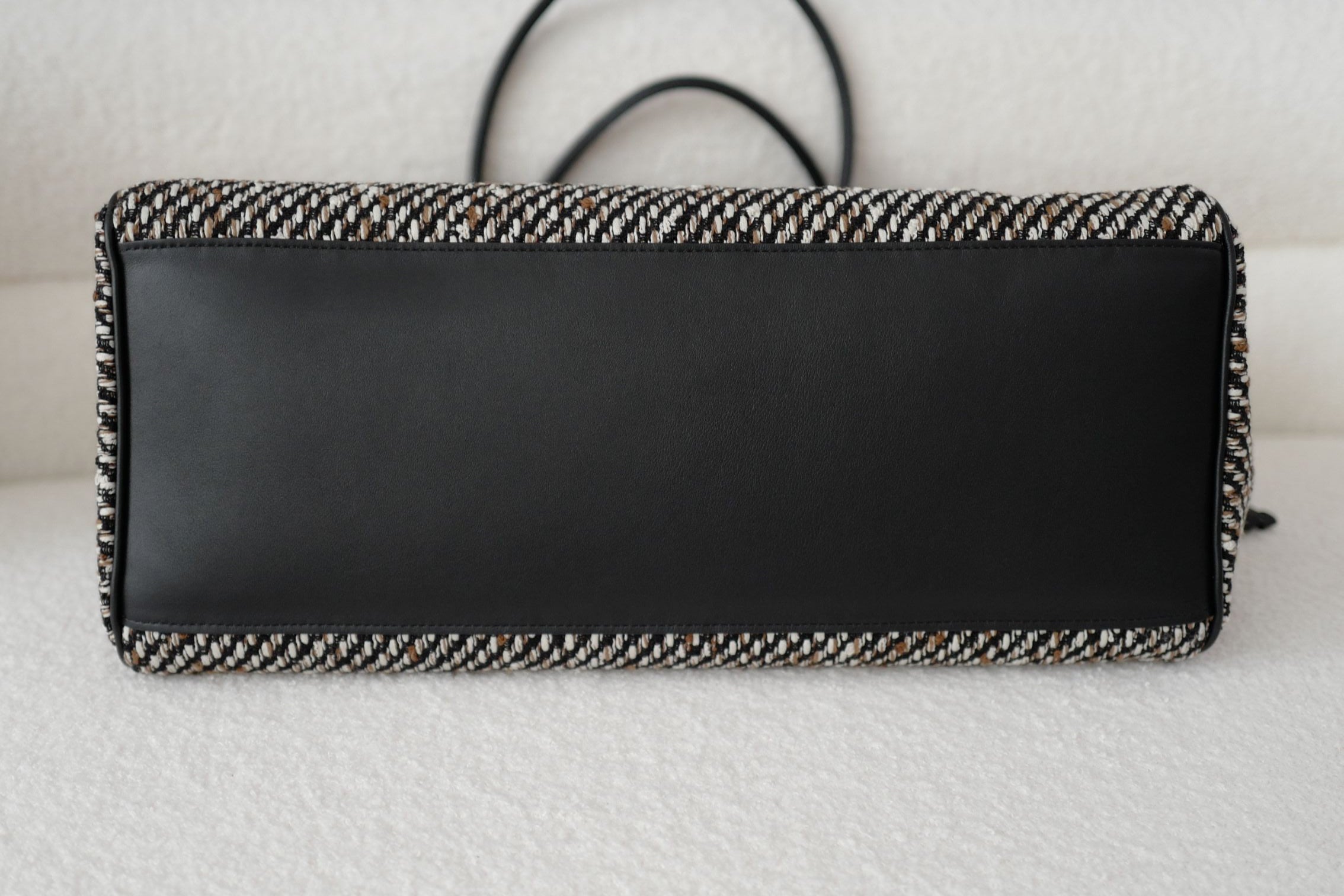 Chanel 26s Large Shopping Bag Black/Ecru Wool Gold Hardware "Matthieu Blazy's"