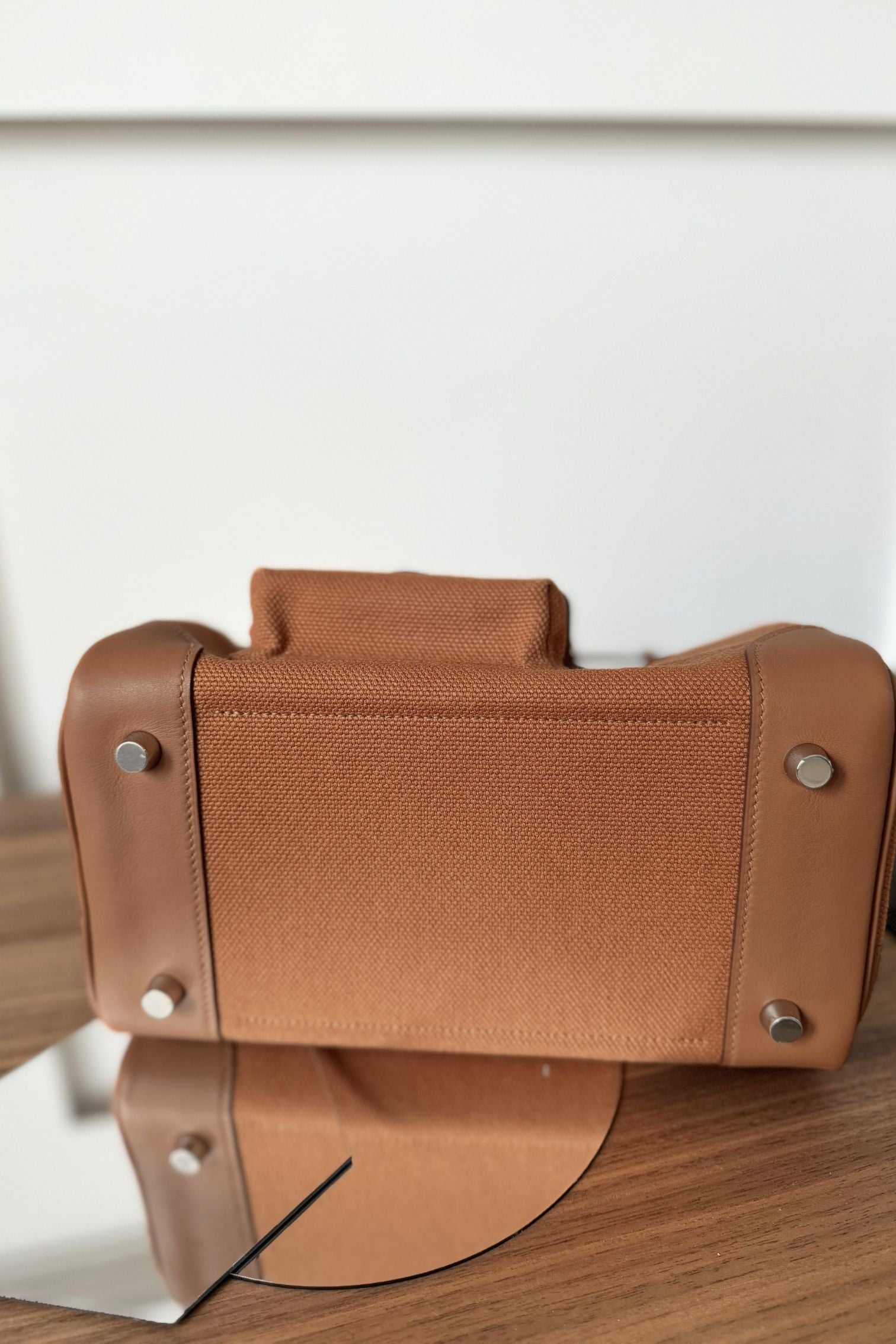 NEW HERMÈS Birkin Cargo 25 Gold Swift leather & Toile Canvas Palladium Hardware