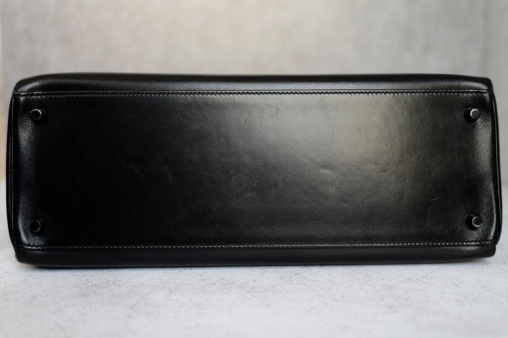 Hermès Kelly 35 So Black Box Calfskin with Black PVD Hardware Limited Edition