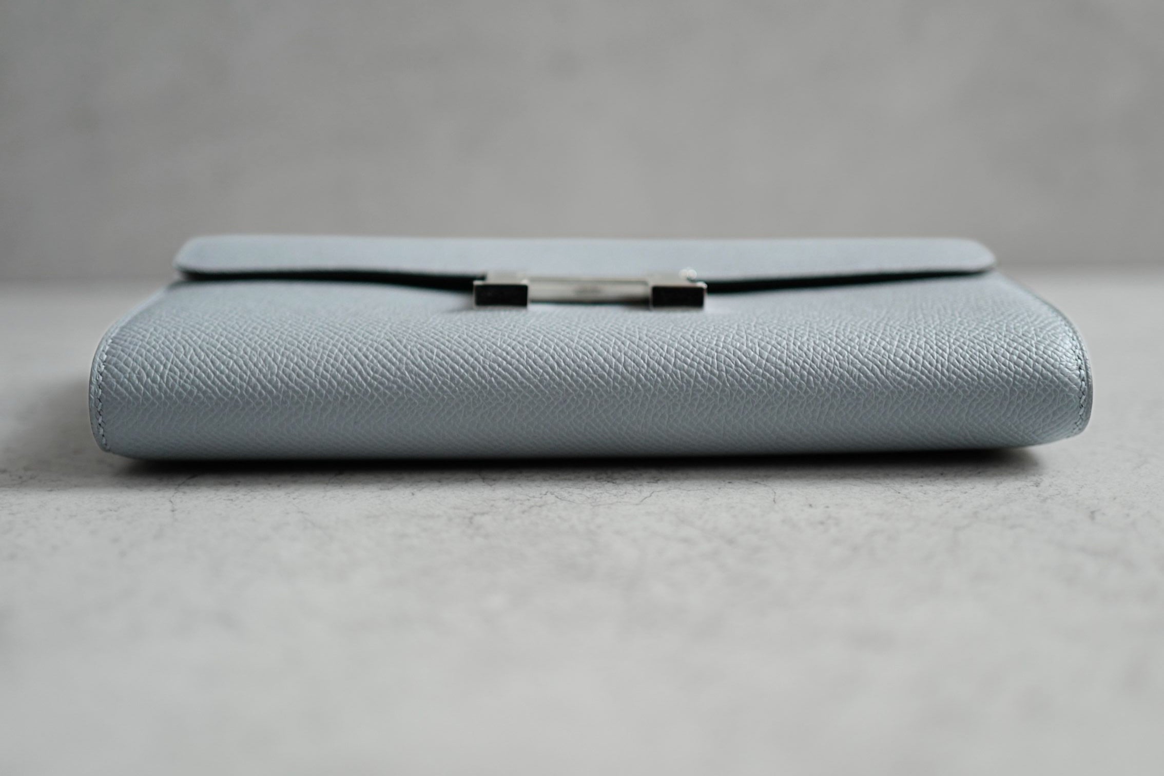 BNIB Hermes Constance To Go Wallet Gris Pantin Epsom Calfskin Palladium Hardware