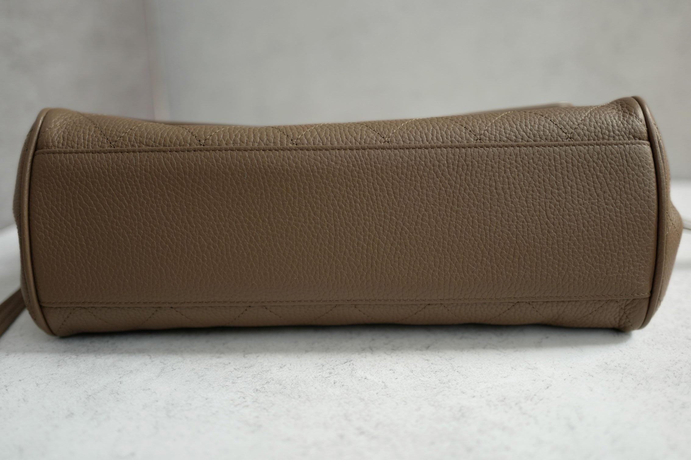 Chanel 26S Small Shopping Bag Matthieu Blazy Baguette Dark Khaki Calfskin GHW