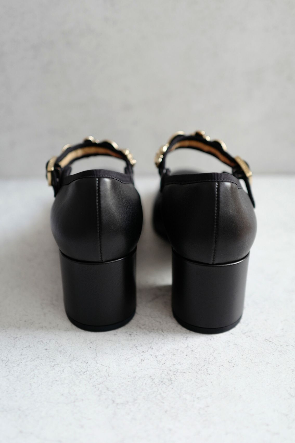 Chanel 24A Metiers D’art Black Leather Mary Jane Heels Gold Charms Size38 BNIB