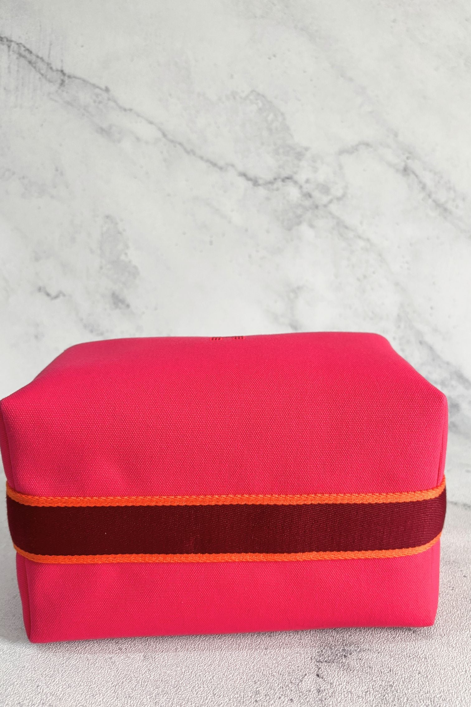 NEW Hermes Bride a Brac Case Large Model Hibiscus 100% Cotton
