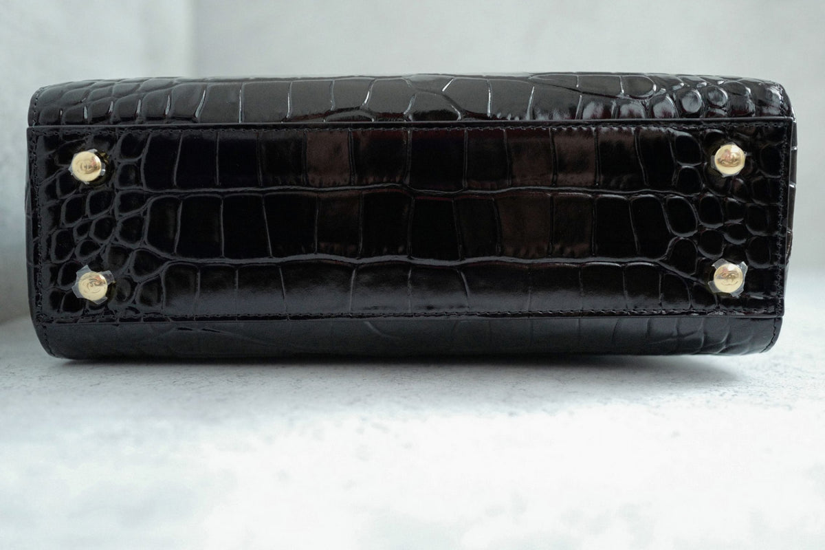 Chanel 26k Matthieu Blazy's Small Tote Black Crocodile Embossed Calfskin GHW
