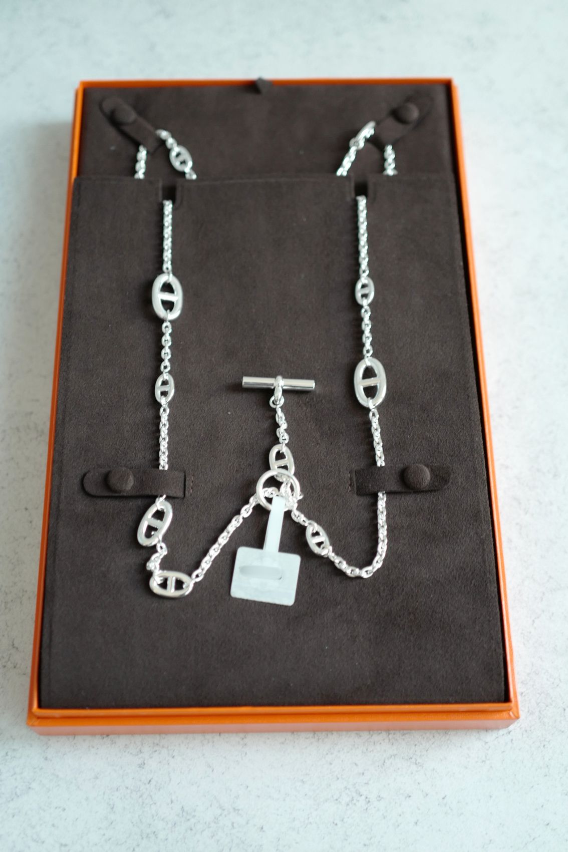 Hermès Farandole Long Necklace 160 Sterling Silver
