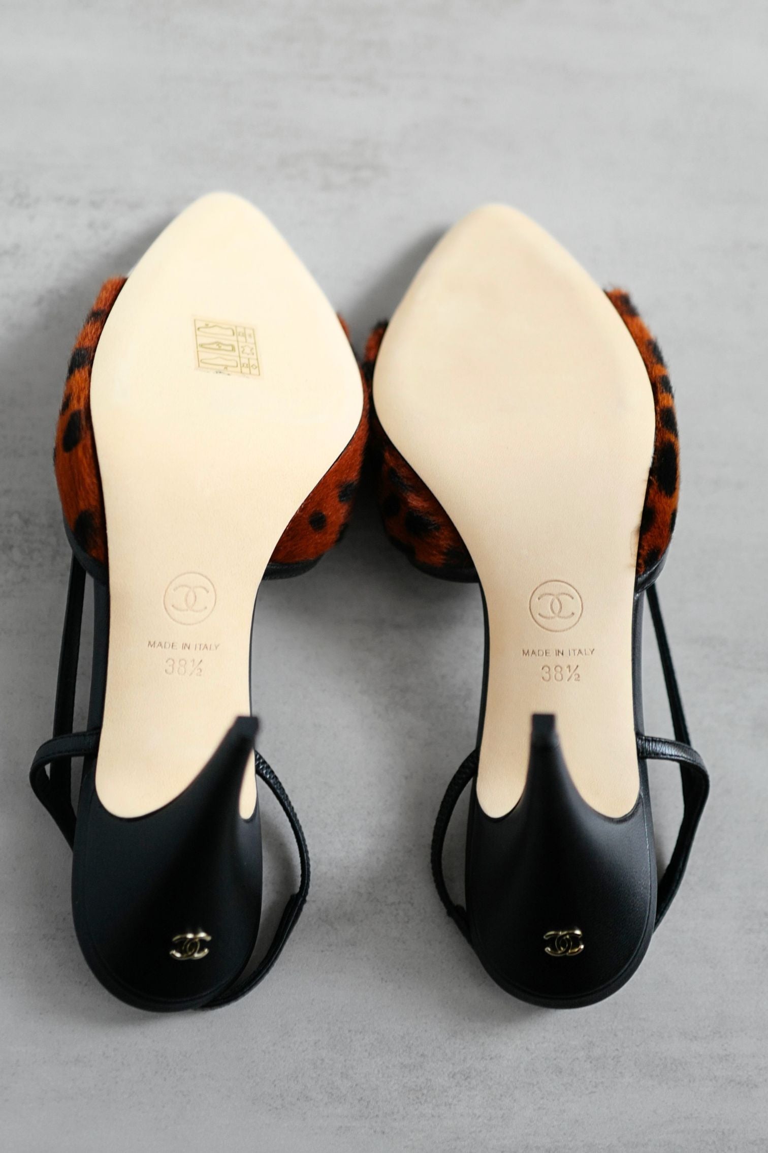 Chanel 26A Métiers d’Art Matthieu Blazy Slingback Heels Leopard size 38.5