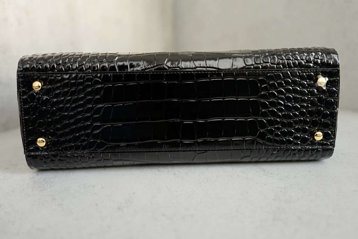 NEW Chanel 26K Matthieu Blazy's Small Tote Black Croc Embossed Calfskin GHW