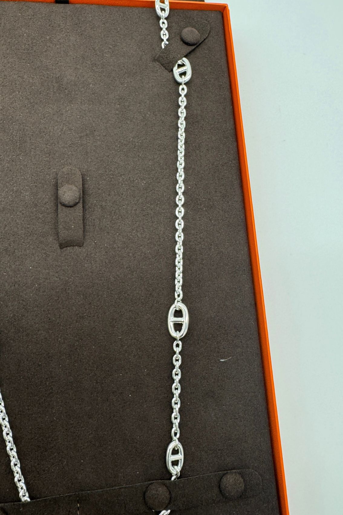 Hermès Farandole Long Necklace 120 Sterling Silver