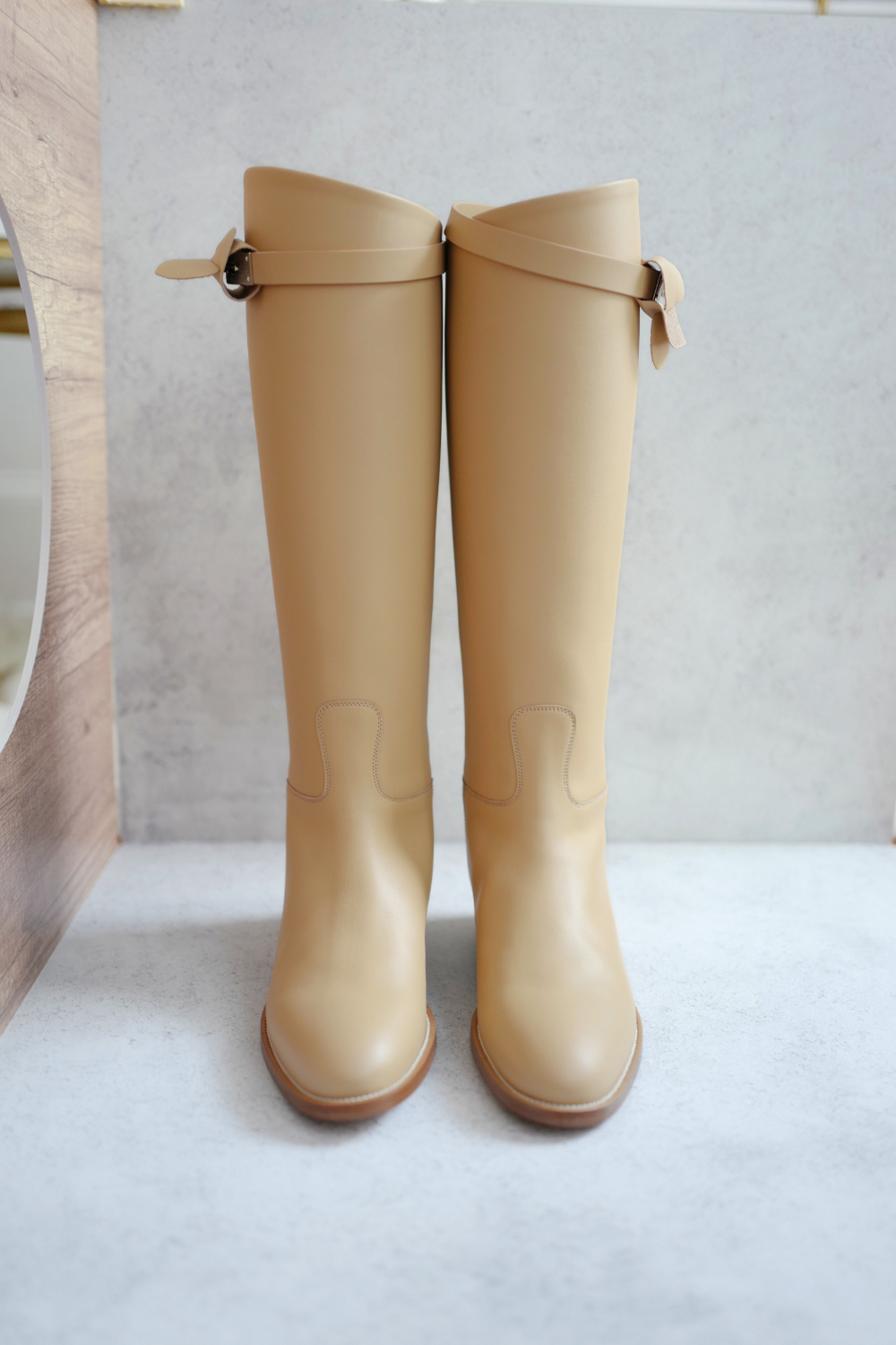 BNIB Hermes Jumping Boot Beige Natura  Size 38