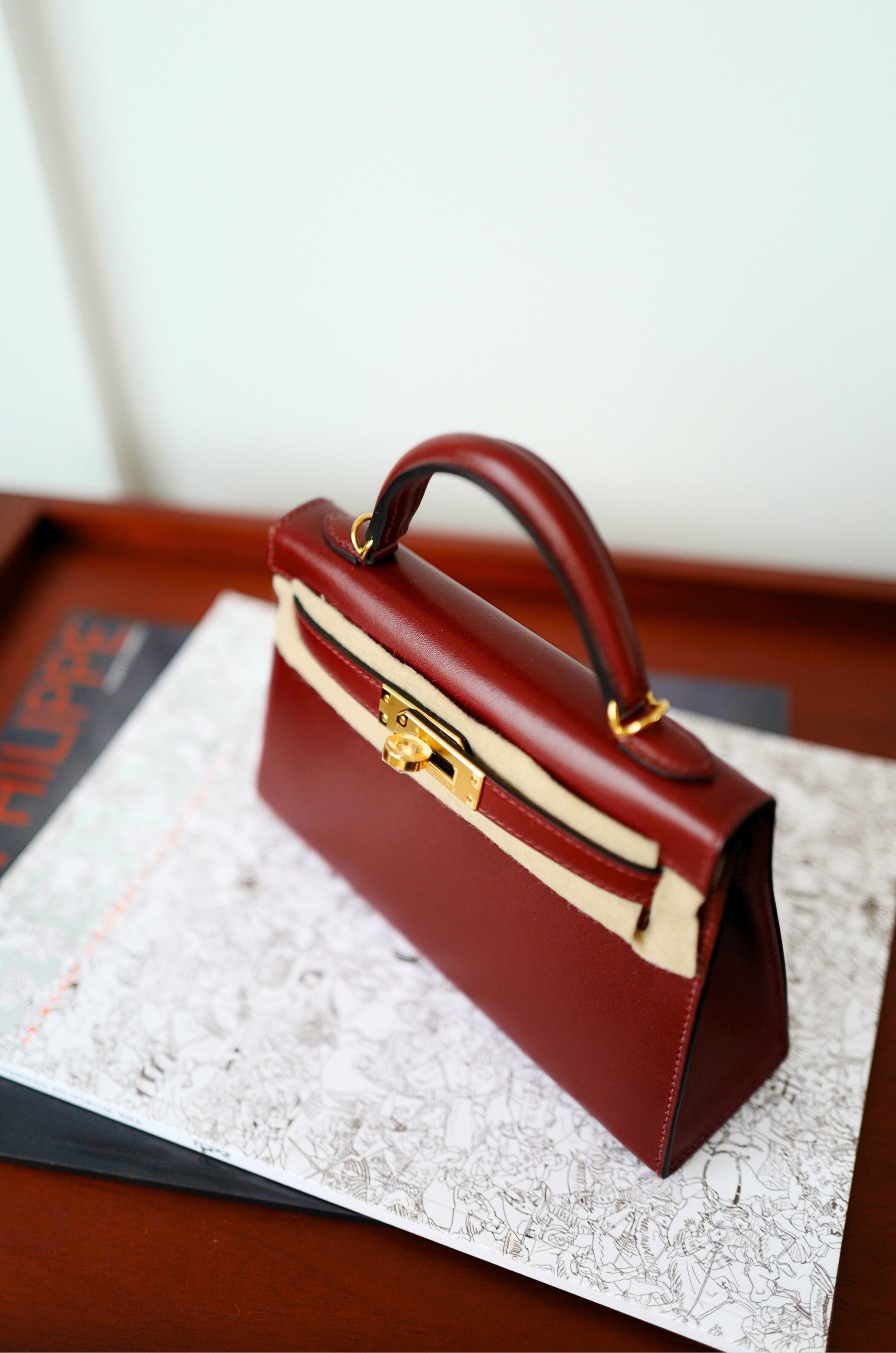 BNIB Hermès Mini Kelly 20 Rouge H Box Calf Leather Gold Hardware K Stamp 2025