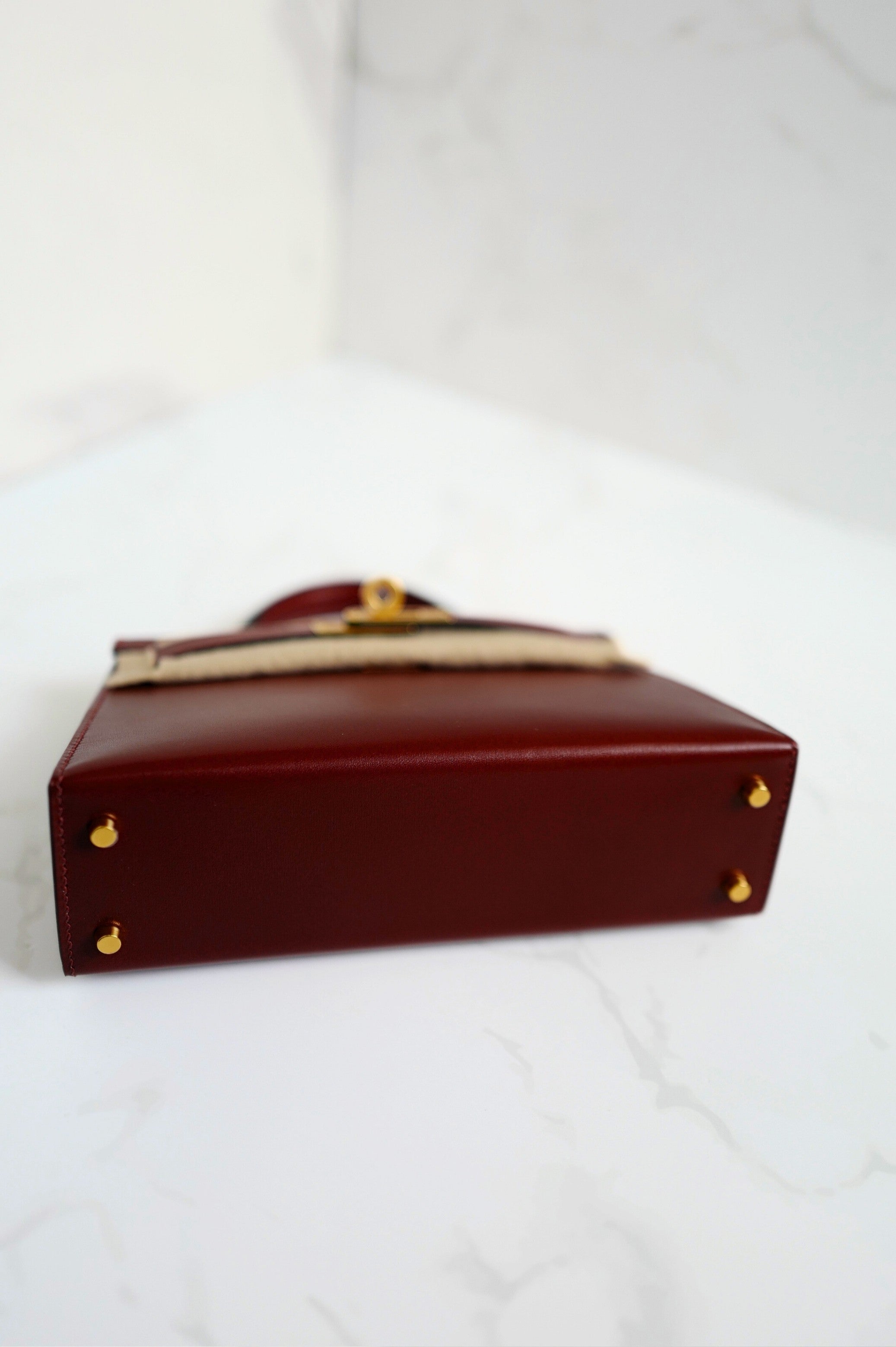 BNIB Hermès Mini Kelly 20 Rouge H Box Calf Leather Gold Hardware K Stamp 2025