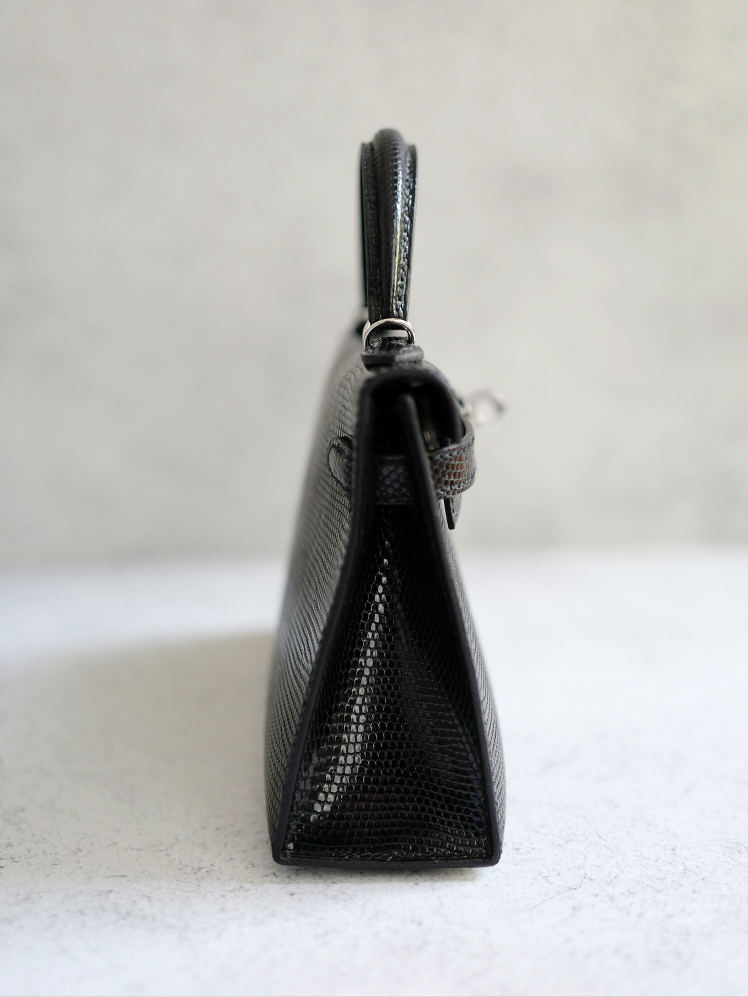 BNIB Hermès Mini Kelly 20 Noir Black Lizard Palladium Hardware Stamp W 2025