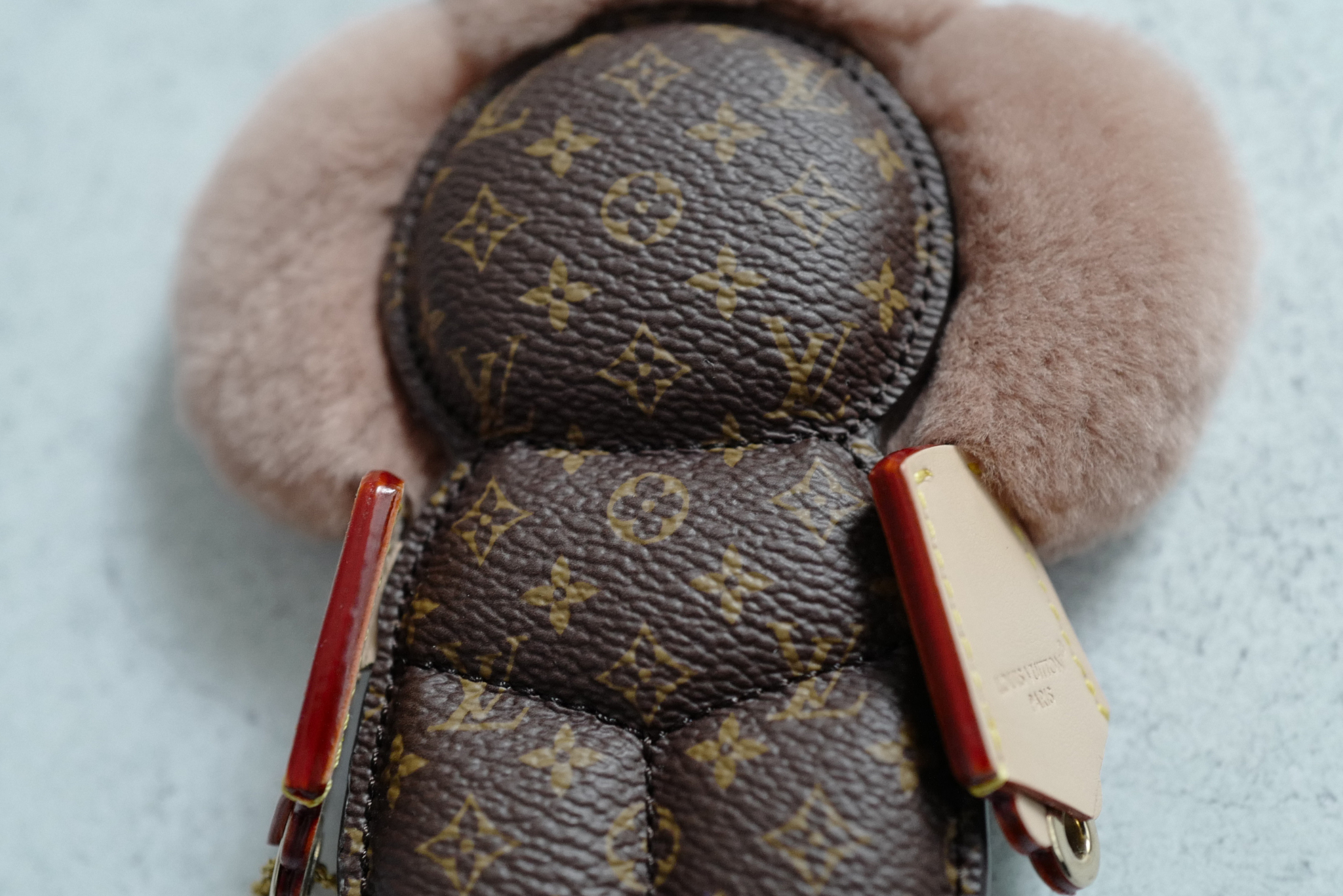 Louis Vuitton Vivienne Fashionista Bag Charm Brown Mink Leather Gold Hardware