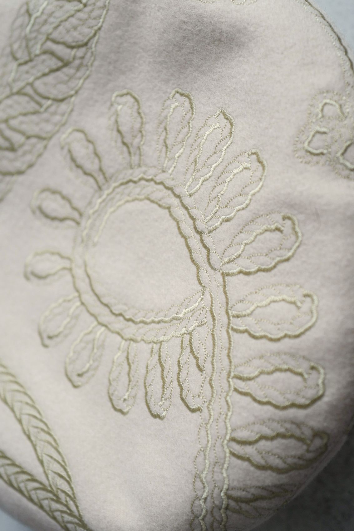 Hermes Saint-Honore en Finesse Beret in Blanc Cassé Size 56 Hat