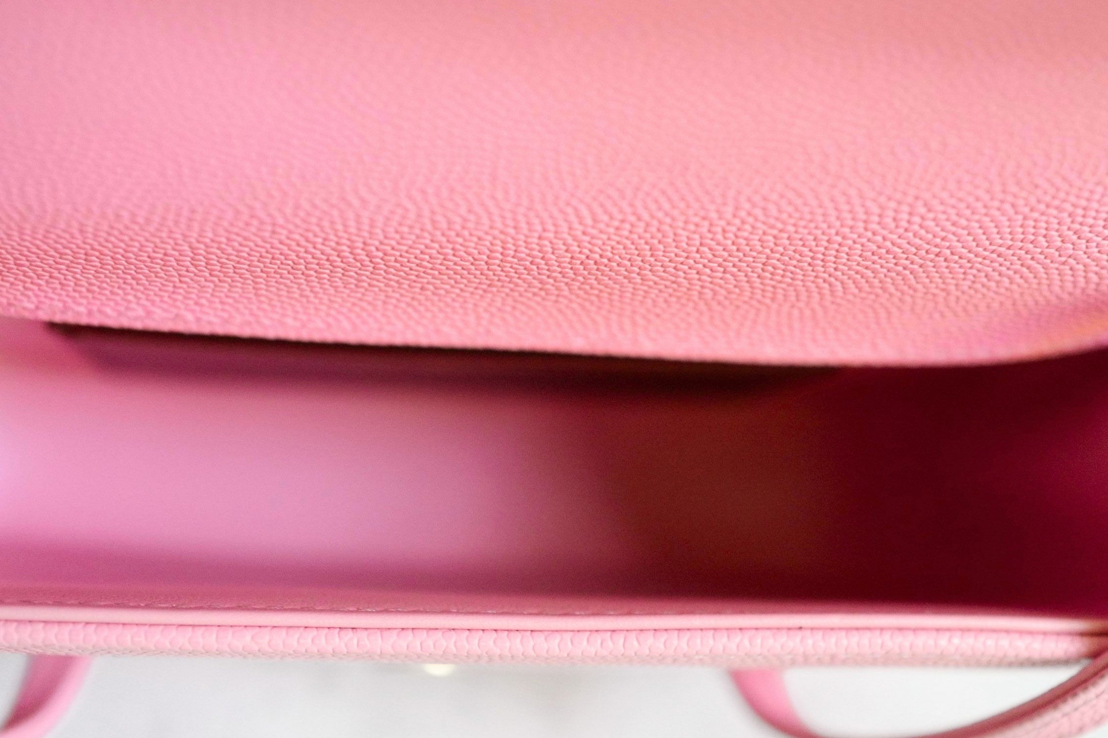 Chanel 26s Preppy Coco 17 Pink Grained Shiny Calfskin Gold Hardware