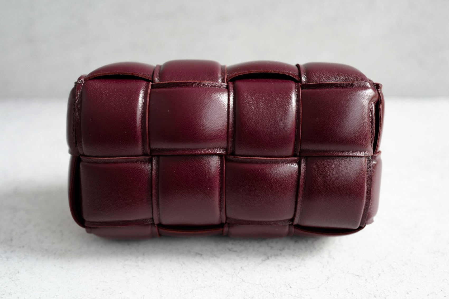 Bottega Veneta Padded Burgundy Small Cassette Belt Bag NEW