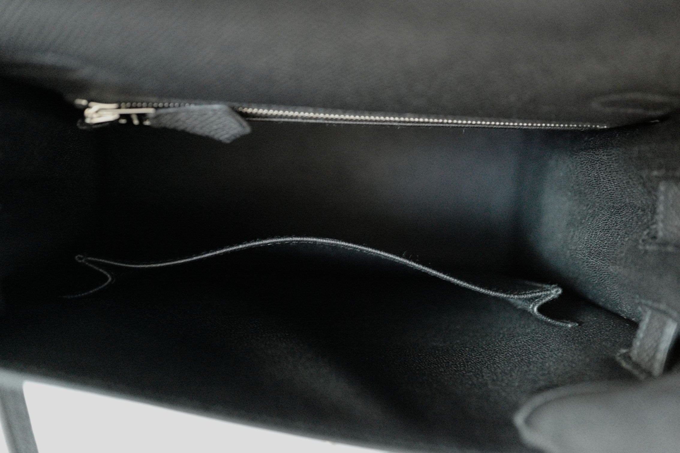 NEW Hermès Kelly 25 Black Epsom Sellier Palladium Hardware