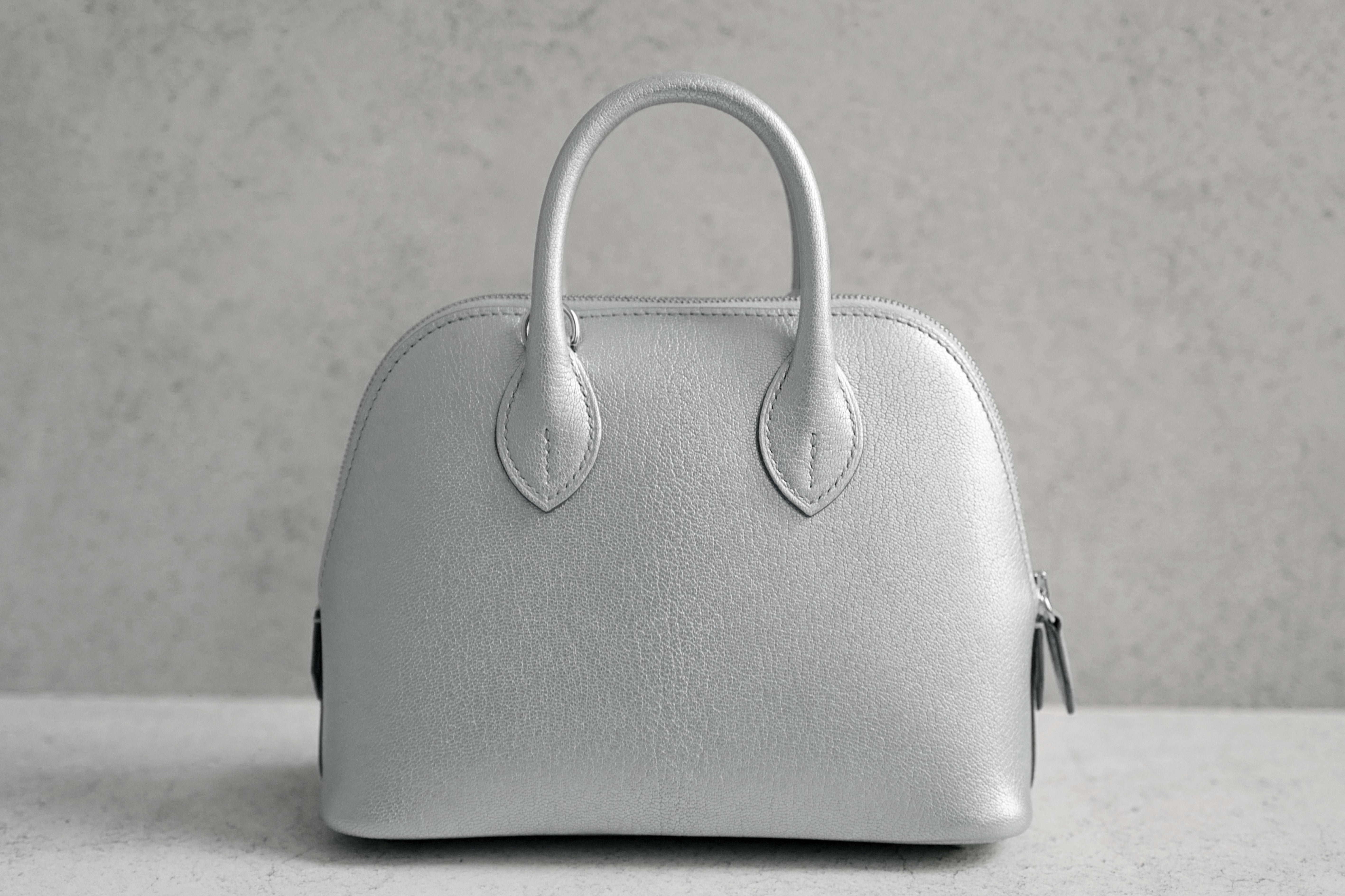 Hermès Bolide 1923 Mini Bag Silver Chamkilight Goatskin PHW G Stamp 2026
