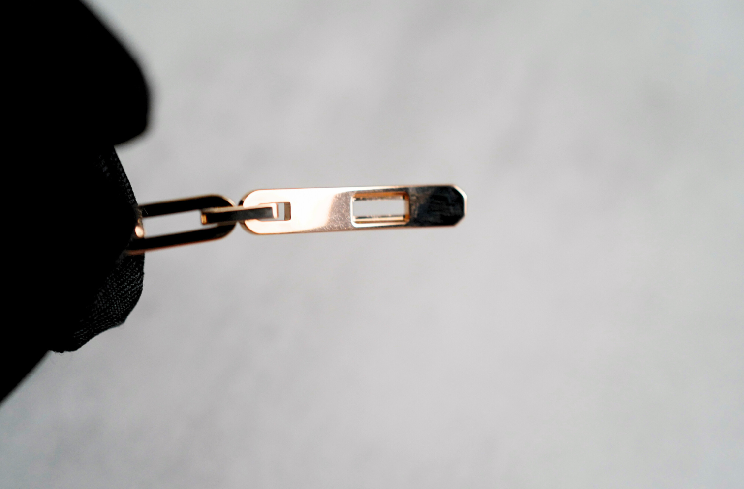 BNIB Hermès Kelly Chaine Bracelet Full Diamond 18K Rose Gold Small SH