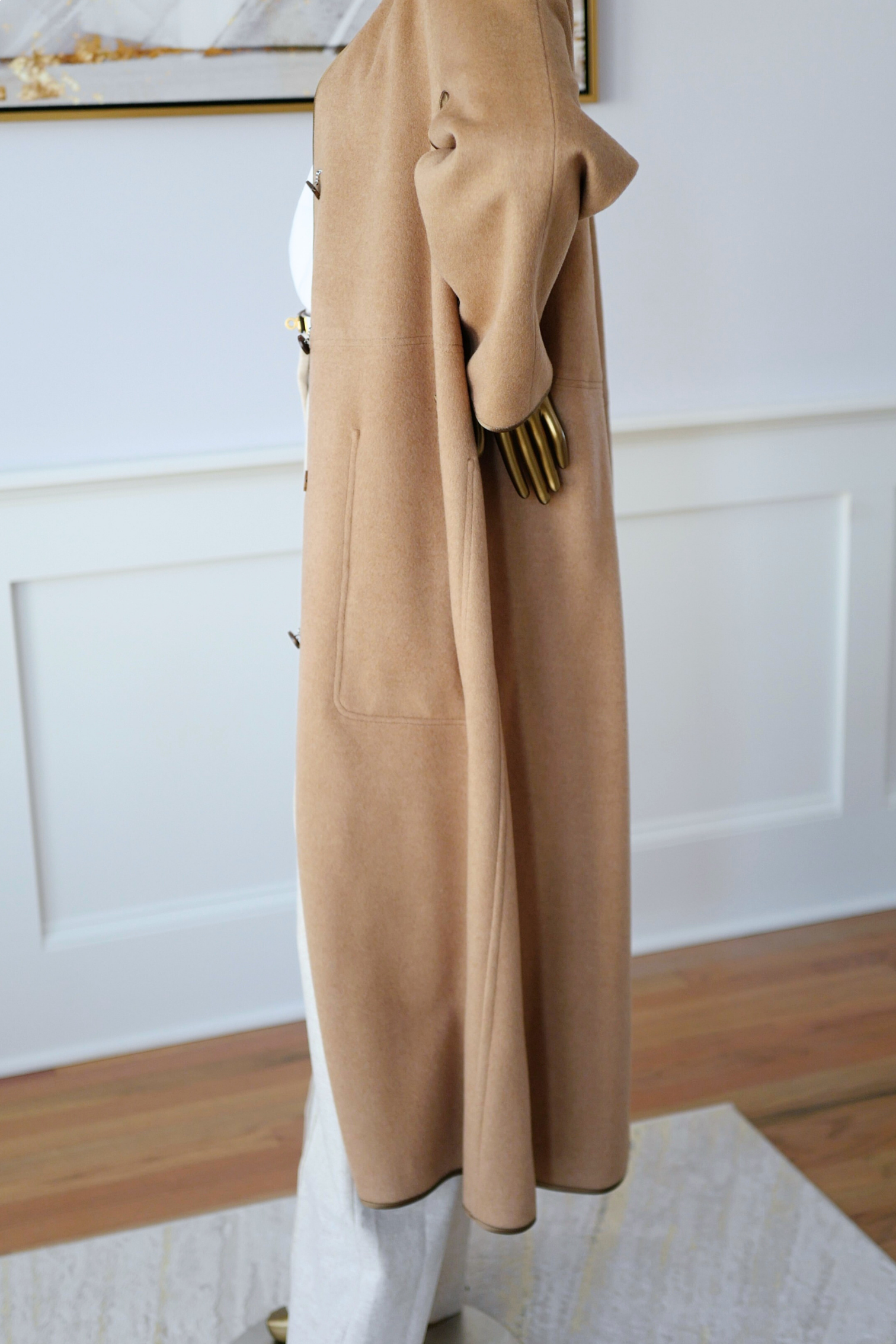 Hermès Women’s Overcoat Size 34 Beige Camel Hair Coat