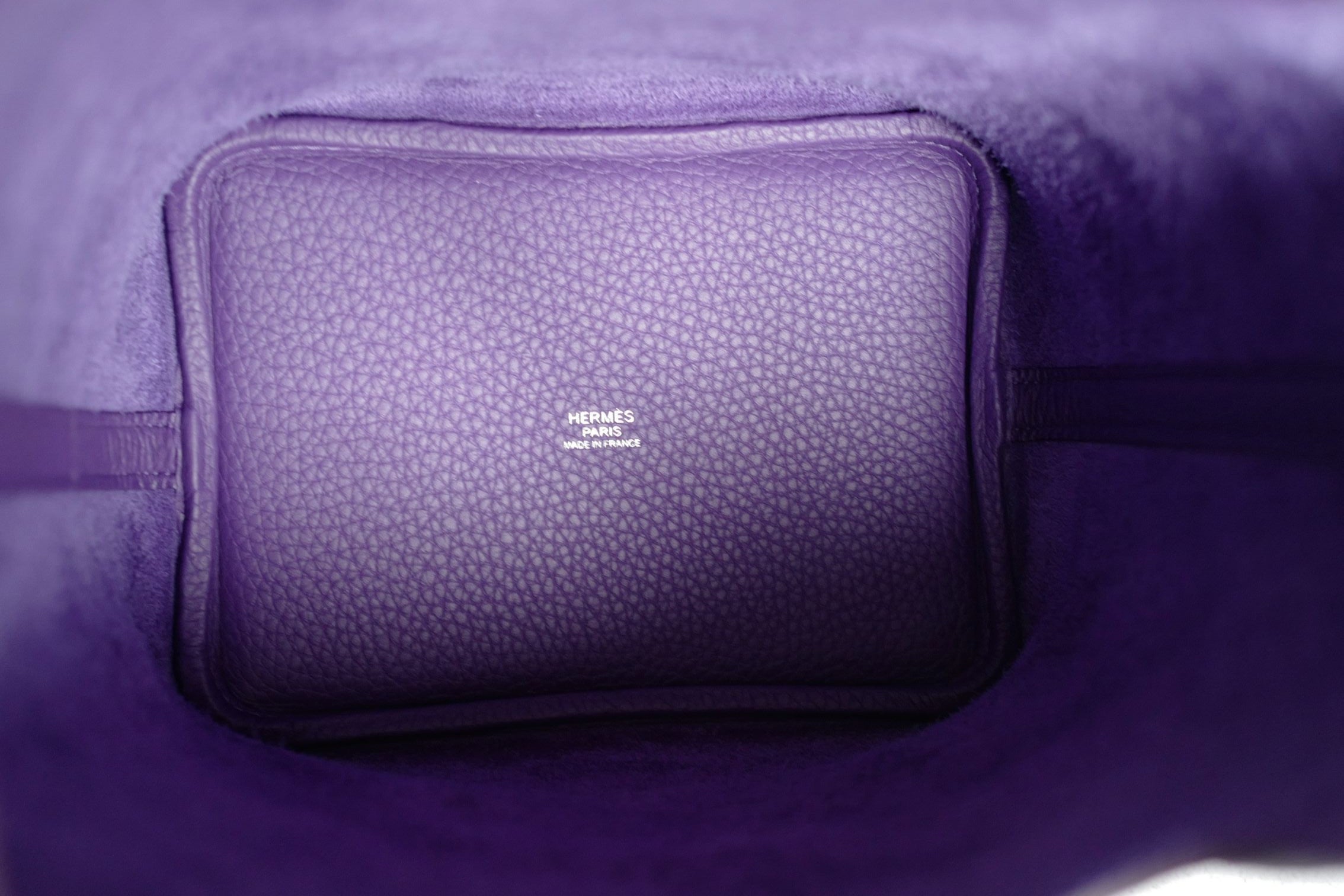 BNIB Hermes Picotin 18 Purple Clemence Leather Palladium Hardware G Stamp